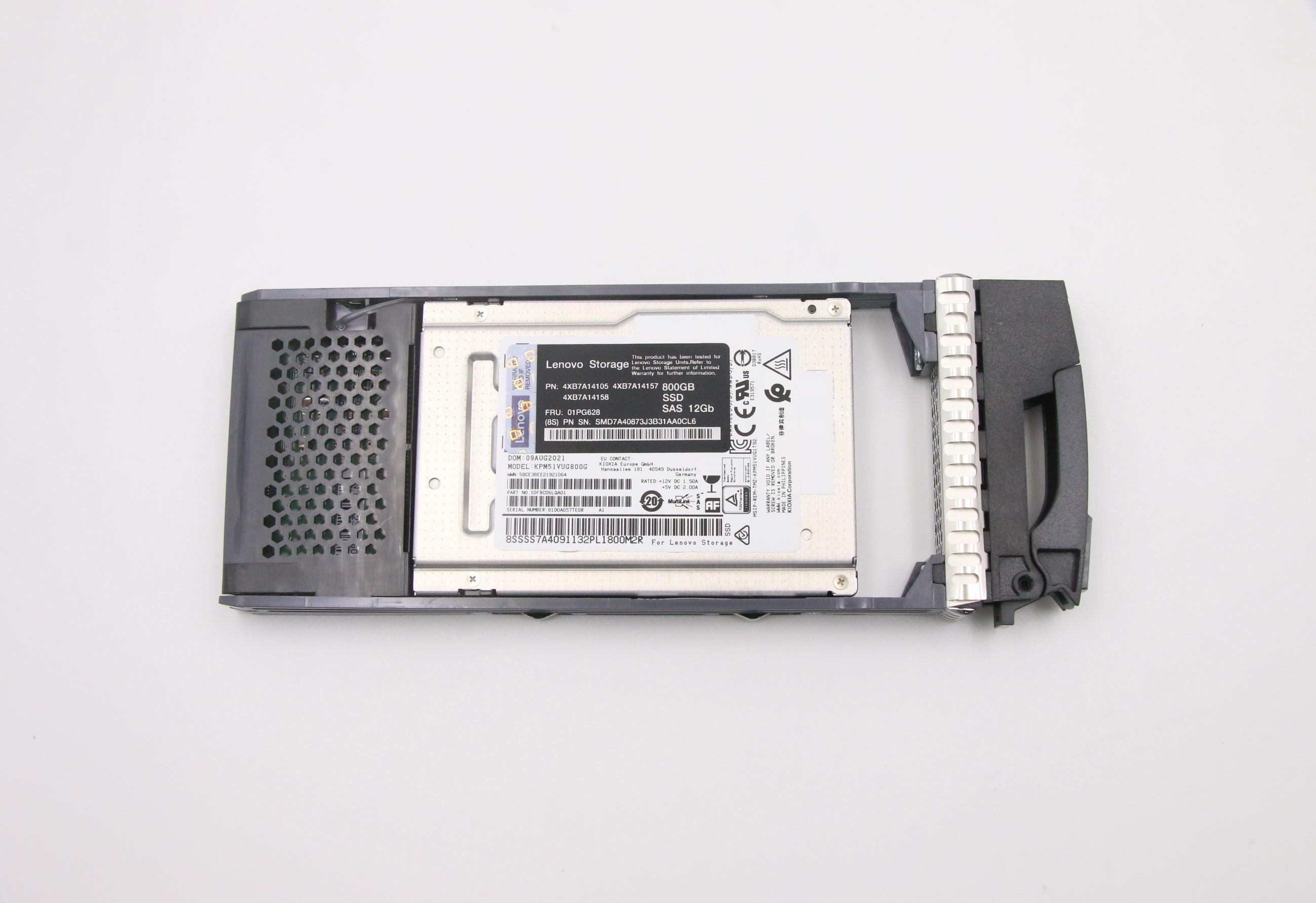 SSD накопитель Lenovo 800GB 12Gb SAS 2.5" 3DWPD HS SSD ASM 2U24 (01PG628)