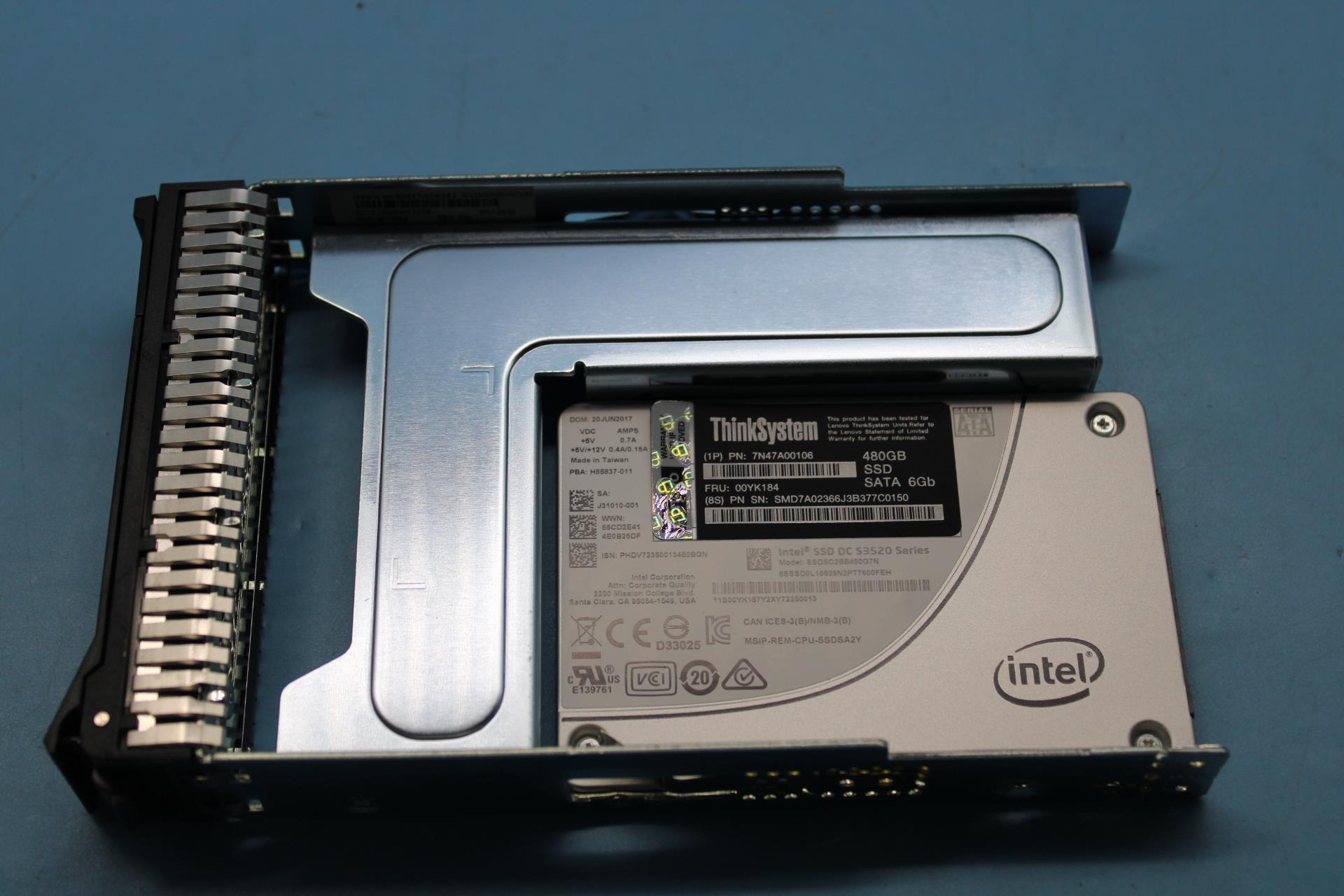 SSD накопитель Lenovo 480GB SATA 3.5" G4HS SSD FRU (00YK184)