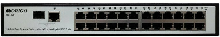 Коммутатор ORIGO OS1225/A1A 25-портовый неуправляемый 100 Мбит/с с гигабитным комбо-портом