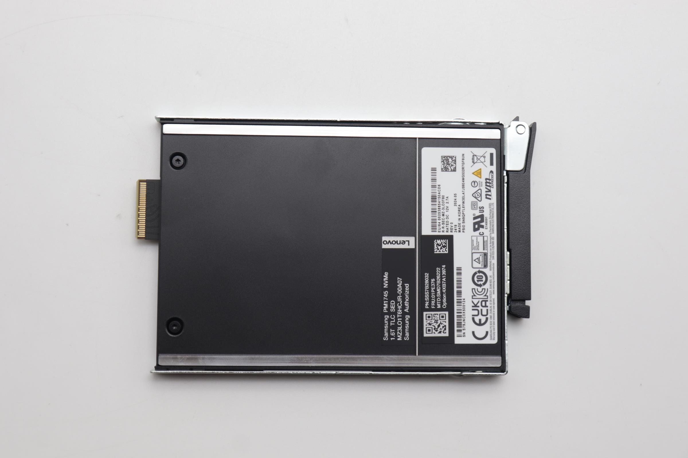 SSD накопитель Lenovo E3.S PM1745 1.6TB MU HS (01PE376)