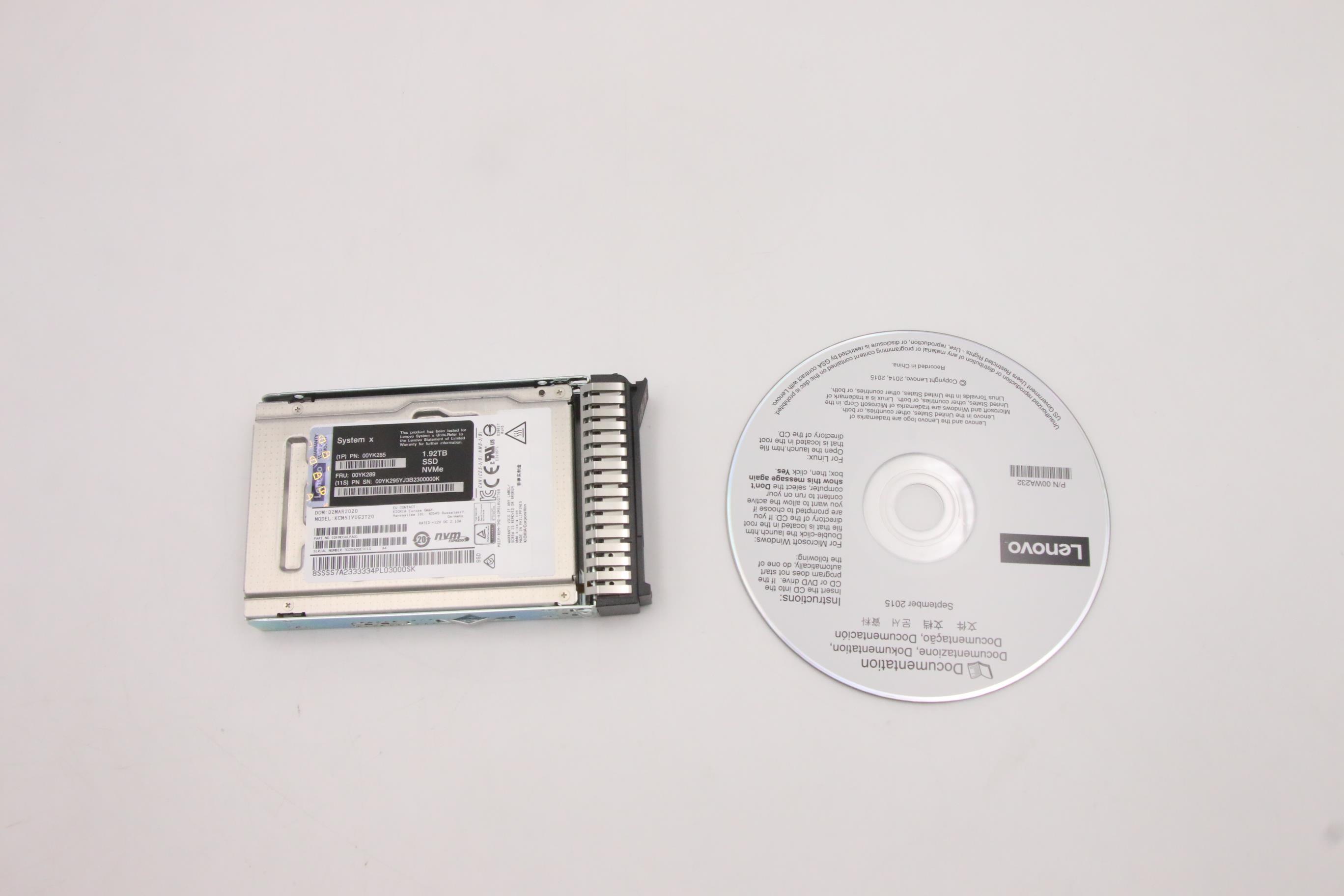 SSD накопитель Lenovo 1.92TB NVMe 2.5" PCIe SSD FRU (00YK289)