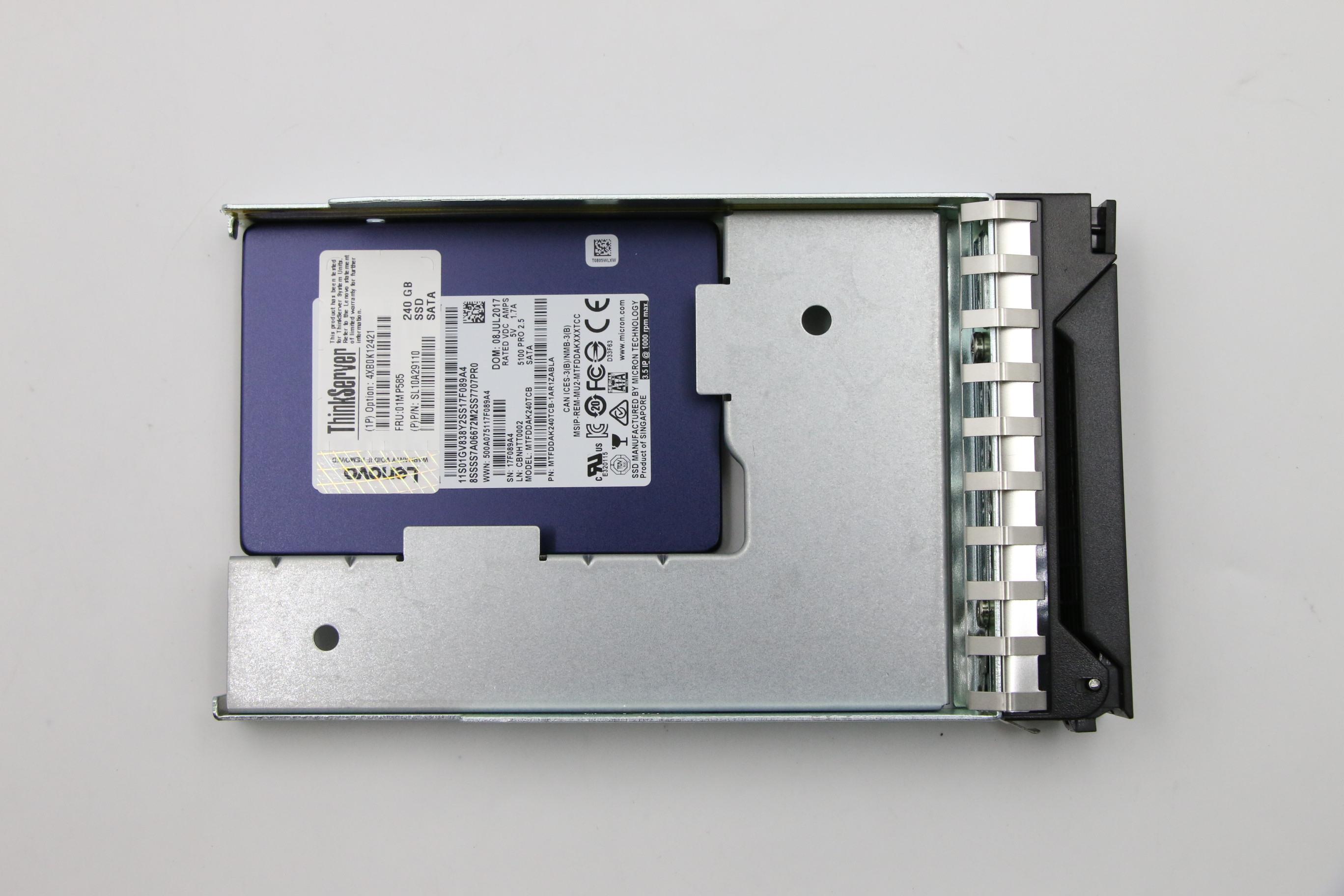 SSD накопитель Lenovo HS 240G SATA 6G SSD 25W/35 Tray (01MP585)