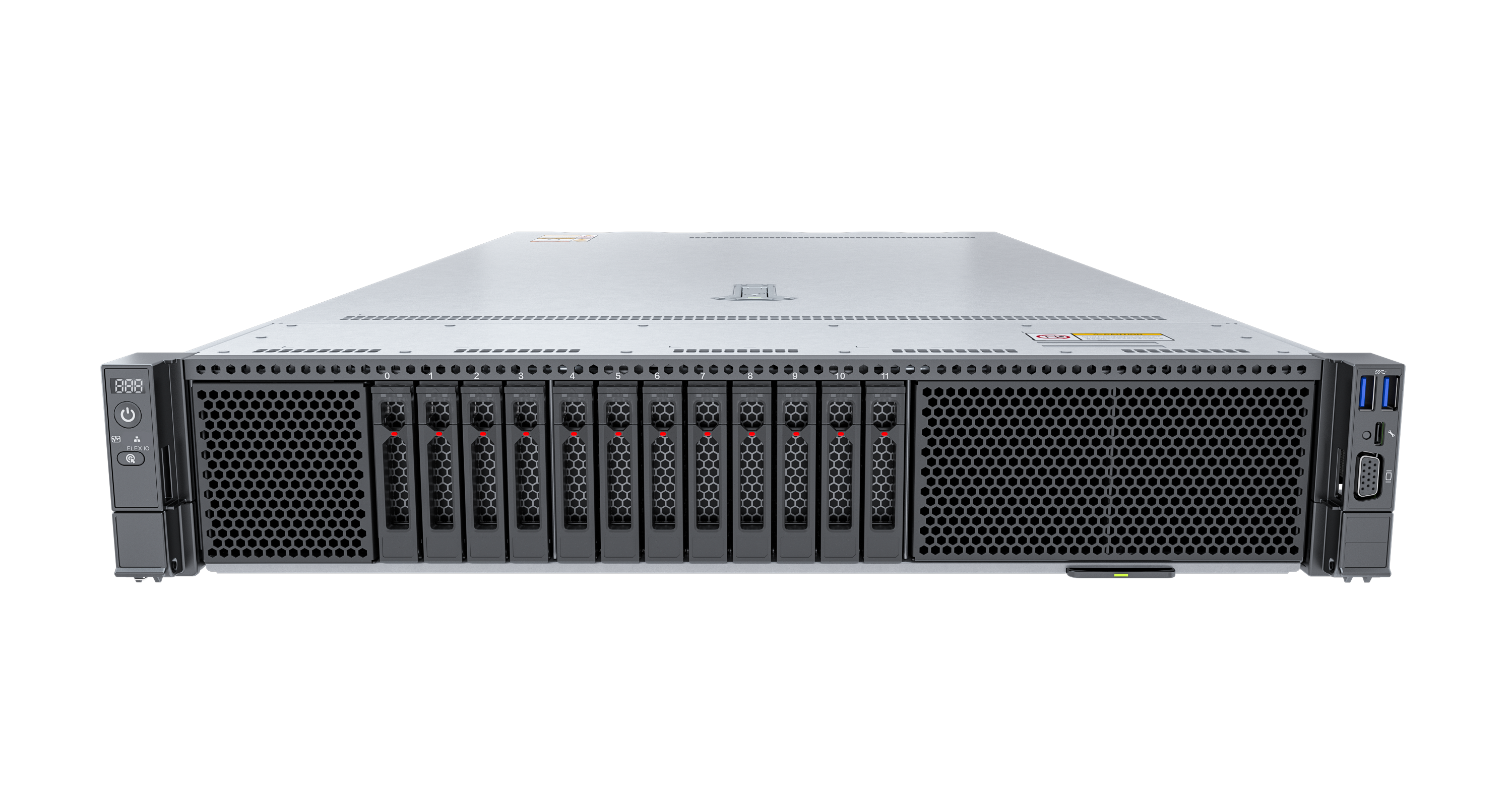 Сервер xFusion FusionServer 2258H V7 8x 2.5" SAS + 4x NVMe, 2x AMD Genoa Bergamo 9754, 16x 128GB DDR5