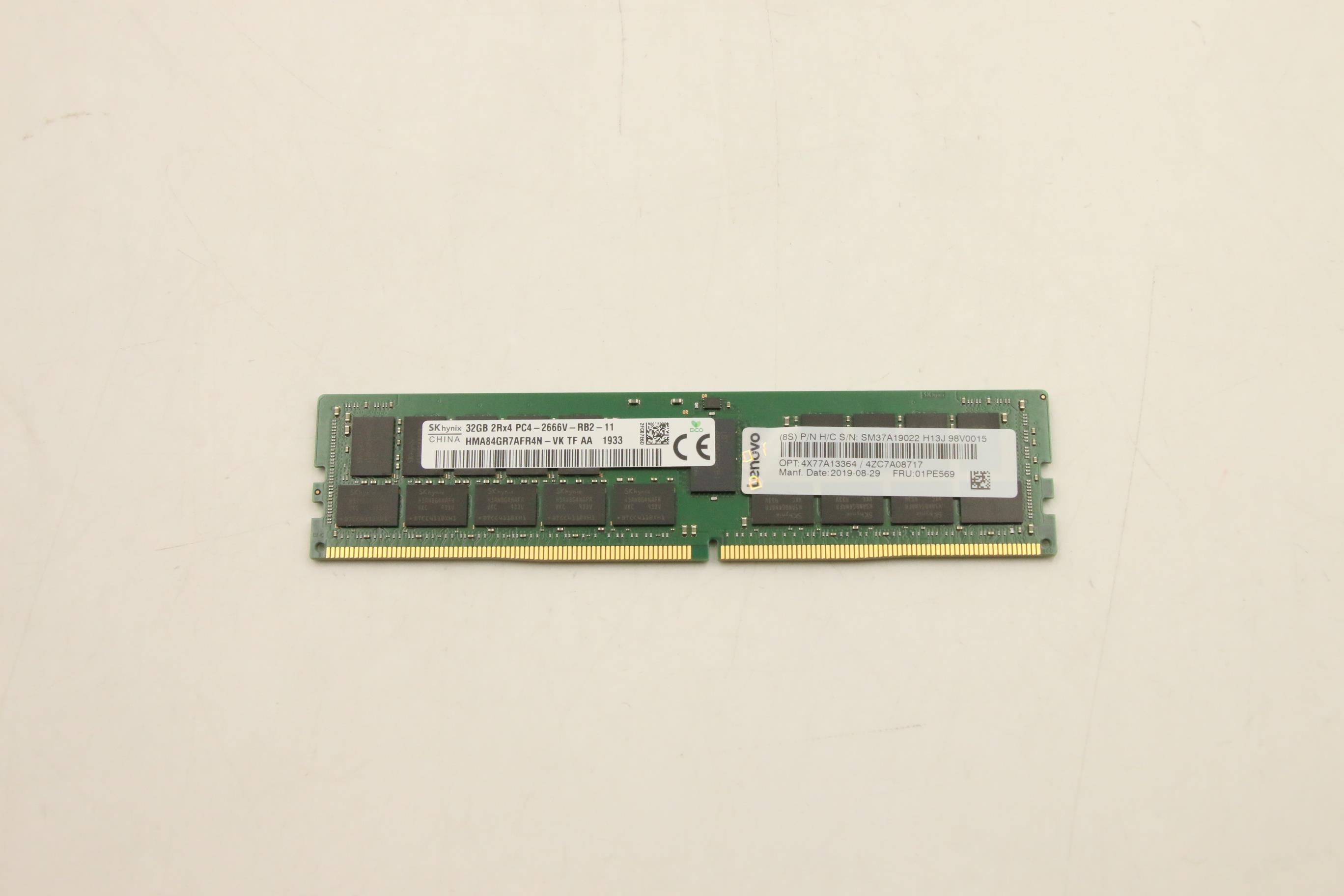 Оперативная память Lenovo ThinkSystem 32GB TruDDR4 2666 MHz (2Rx4 1.2V) RDIMM (01PE569)
