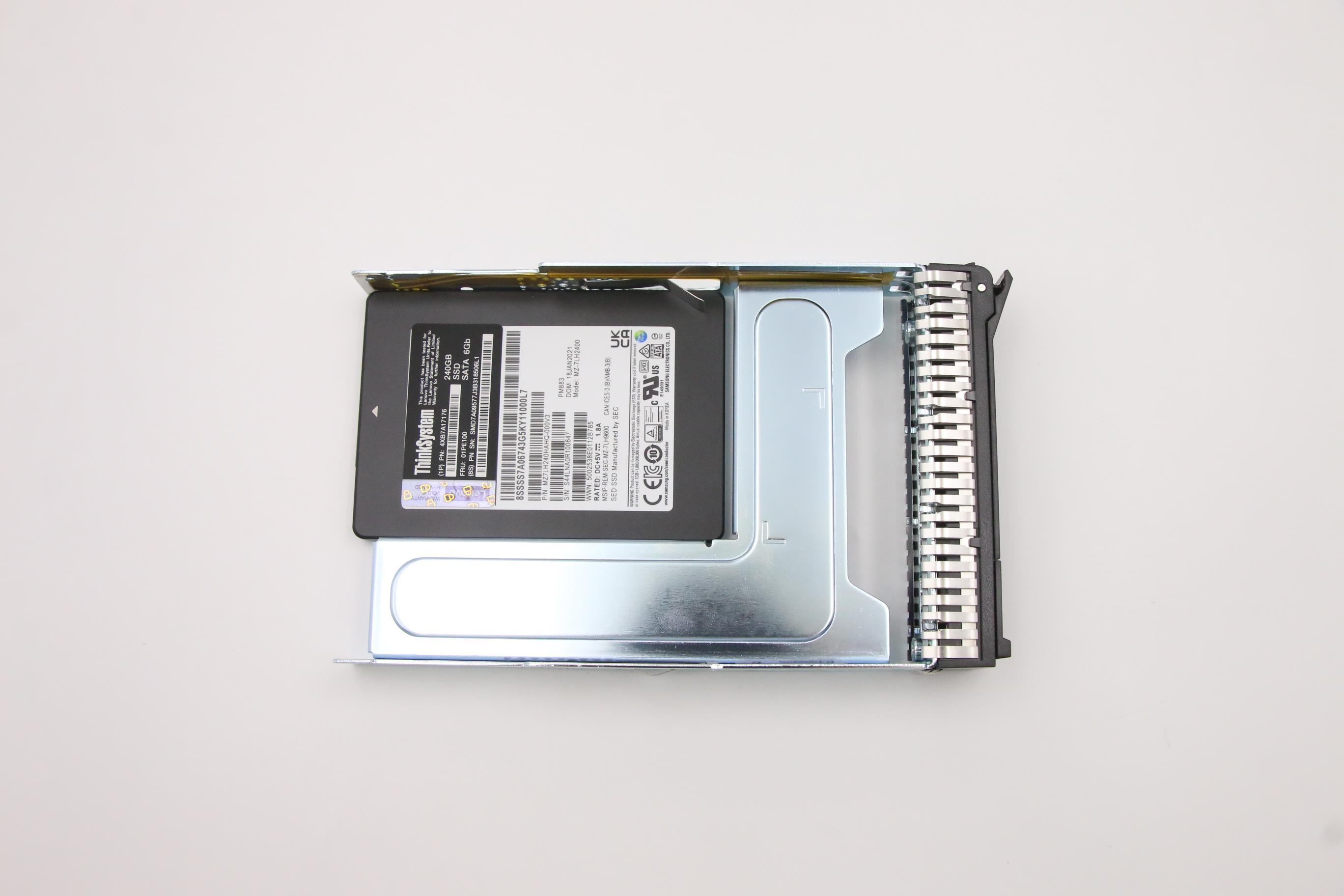 SSD накопитель Lenovo ThinkSystem 3.5" PM883 240GB Entry SATA 6Gb Hot Swap SSD (01PE100)