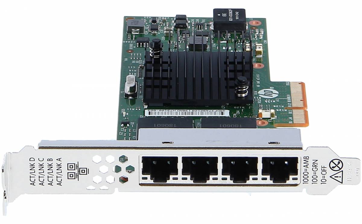 Сетевая карта HPE Ethernet 1Gb 4-port BASE-T I350-T4V2 Adapter (811546-B21)