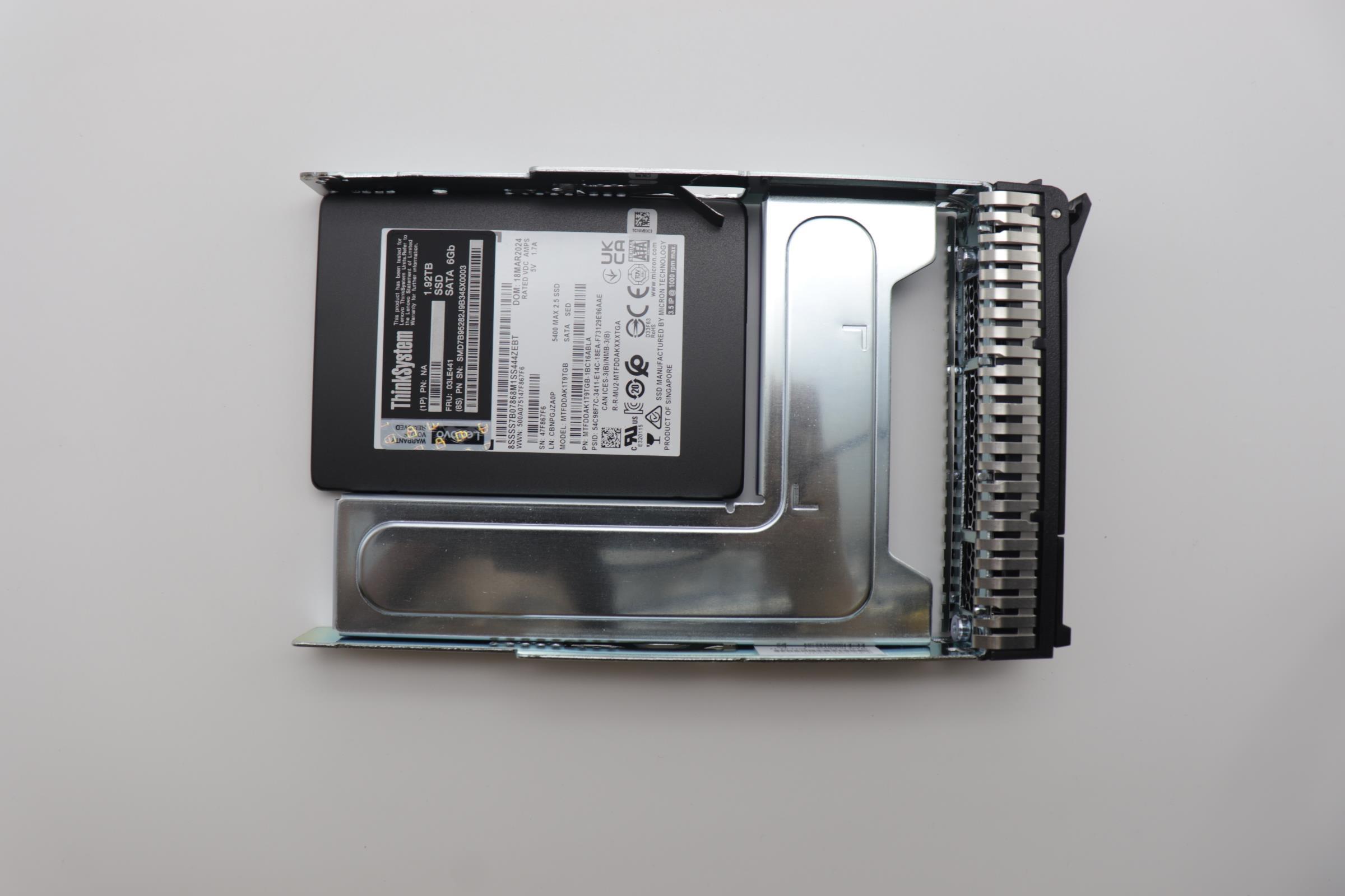SSD накопитель Lenovo ThinkSystem 2.5" 5400 MAX 1.92TB Mixed Use SATA 6Gb HS SSD (03LE441)