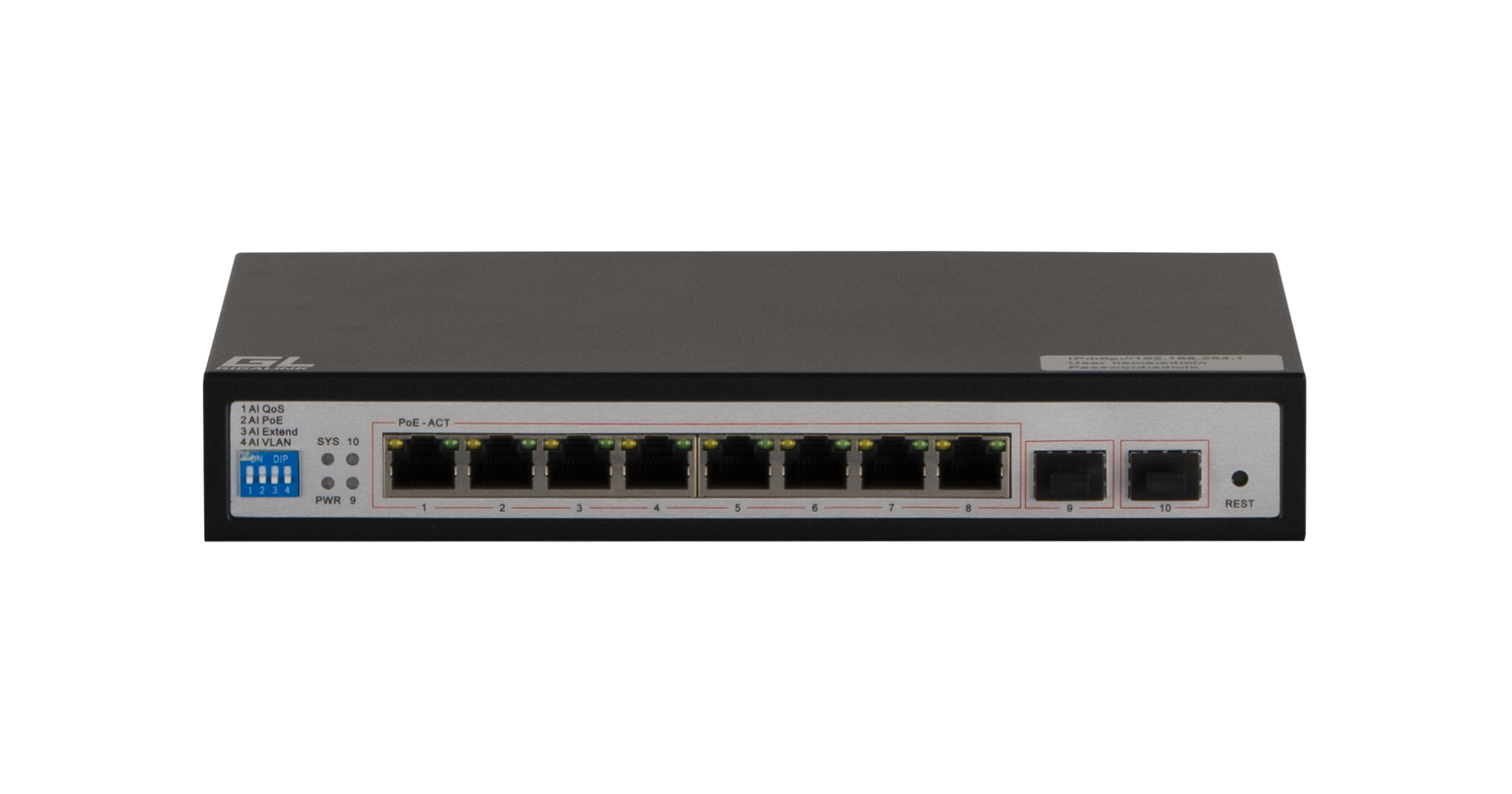 Коммутатор GIGALINK GL-SW-G105-08P