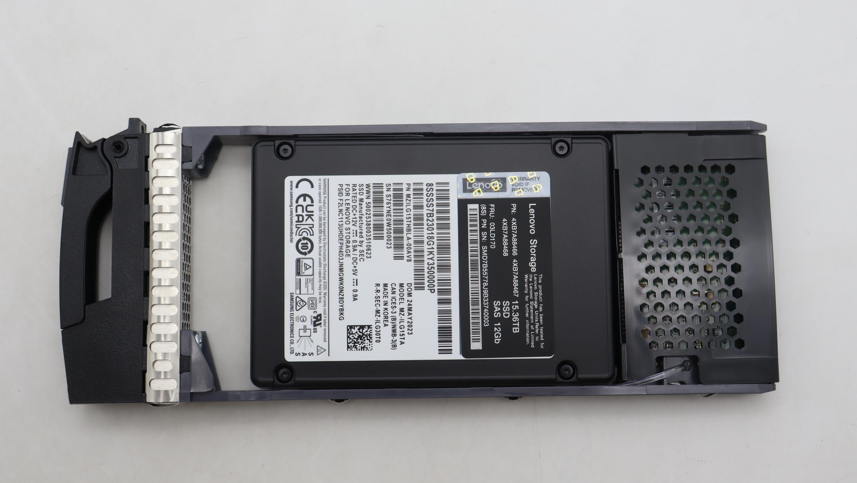 SSD накопитель Samsung SSD,PM1653,SAS DP,2.5" 15.36TB,12Gbps,1DWD,with DE 2U24 drive tray (03LD170)