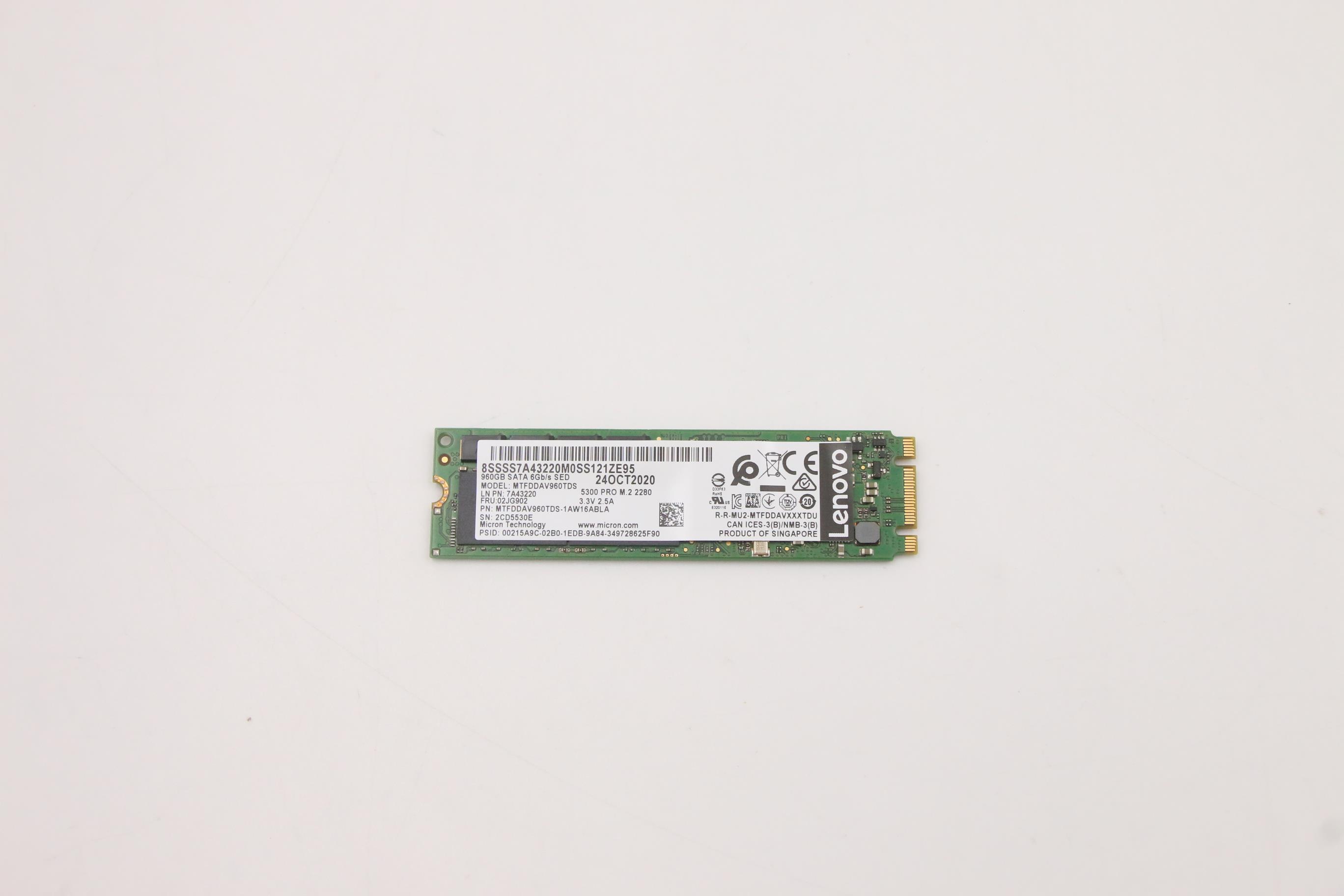 SSD накопитель Lenovo M.2 5300 960G NHS SED SSD (02JG902)