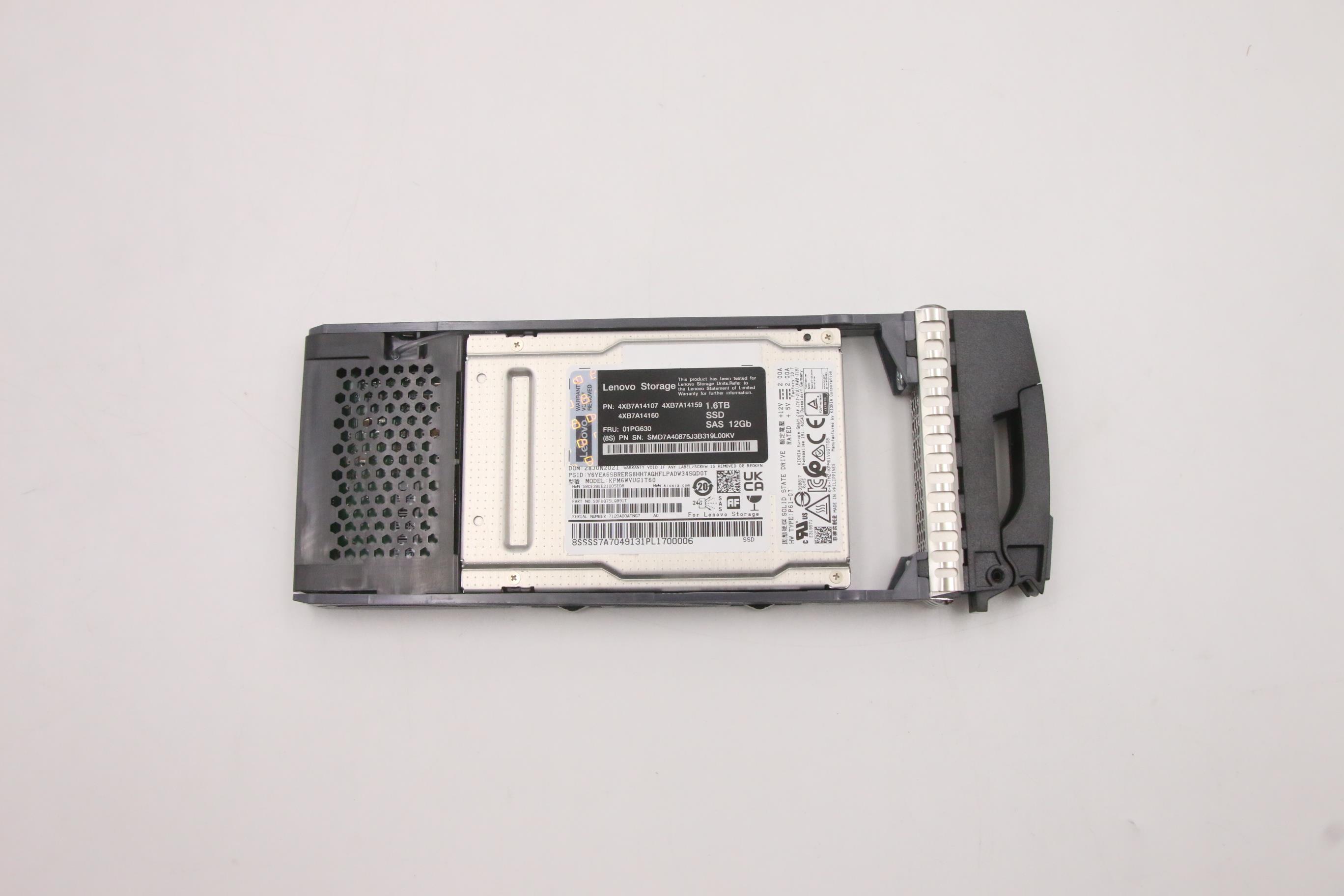 SSD накопитель Lenovo 1.6TB 12Gb SAS 2.5" 3DWPD HS SSD ASM FIPS 2U24 (01PG630)