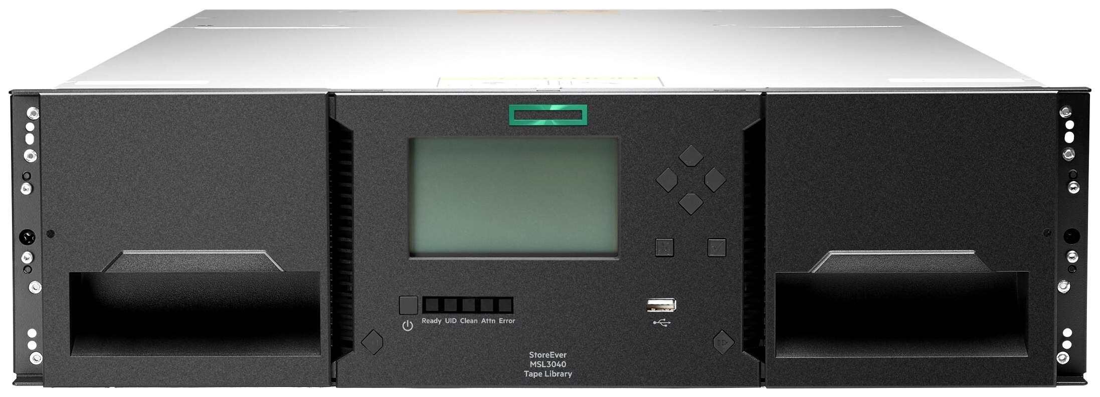 Ленточная библиотека HPE MSL3040 Scalable Base Module Q6Q62C (+HPE StoreEver MSL LTO-8 Ultrium 30750 FC Drive Upgrade Kit Q6Q67A, HPE C13 - C14 WW 250V 10Amp 2.5m Jumper Cord)