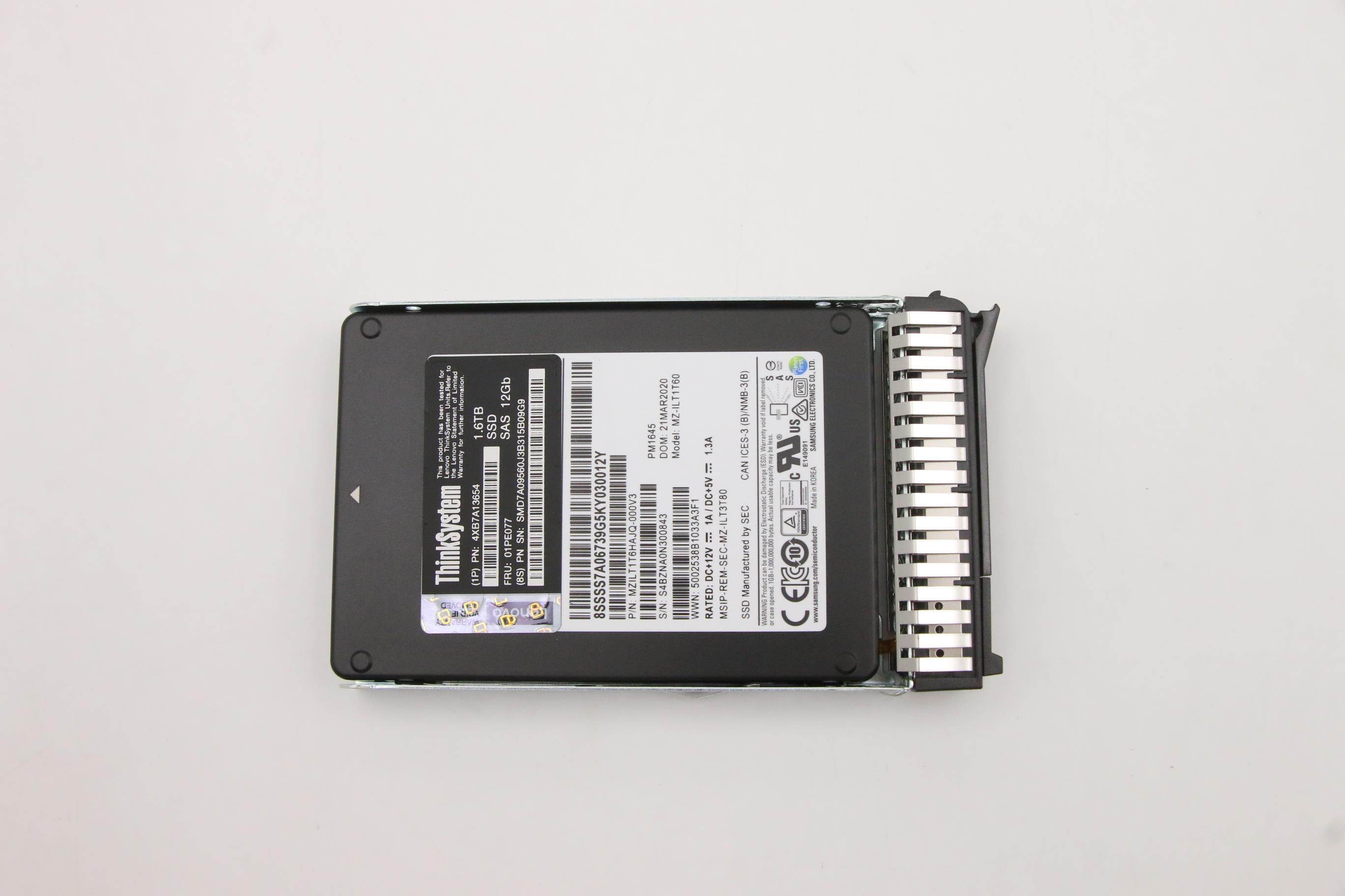 SSD накопитель Samsung ThinkSystem PM1645 1.6TB Mainstream 2.5" SAS SSD FRU (01PE077)