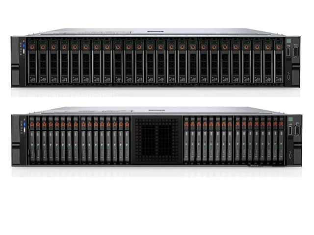 Сервер Dell PowerEdge R7625 / 2 х AMD EPYC 9124 16C/32T 3.0GHz / 16 х 16GB RDIMM DDR5-4800 / 12 х 2TB SATA 6Gbps 7.2k 3.5" HD + 2 х 1.92TB SSD SAS Read Intensive 24Gbps 2.5"
