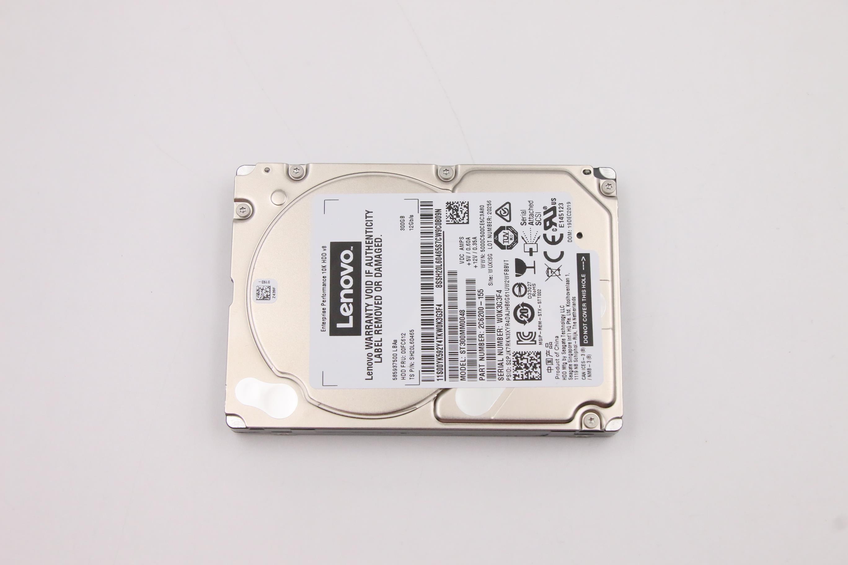 Жесткий диск Lenovo FRU 2.5 10Krpm 12Gb SAS 300GB (00FC612)