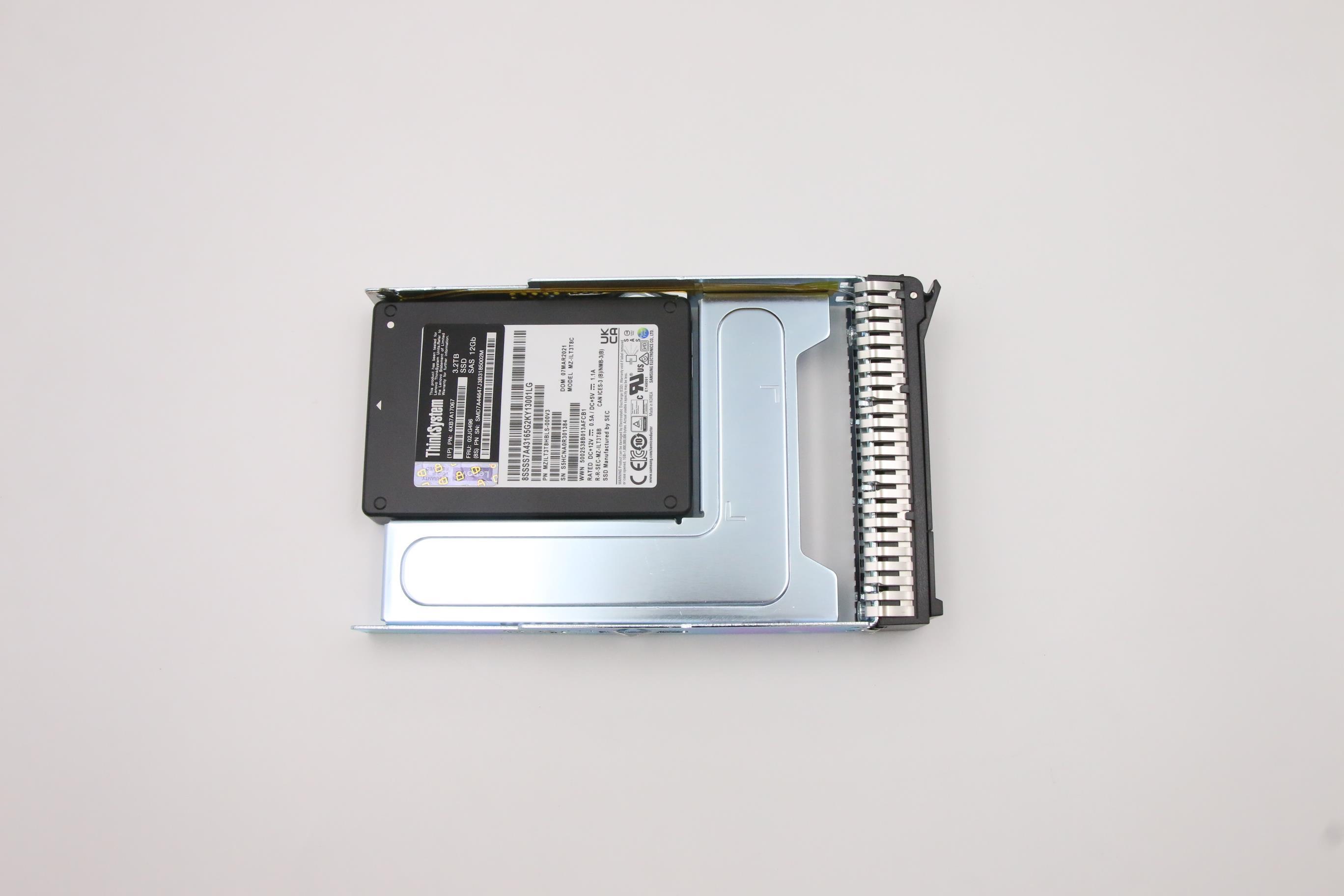 SSD накопитель Samsung SSD Assembly ,3.5"， PM1645a ，3.2TB Mainstream SAS 12Gb， Hot Swap SSD (02JG496)
