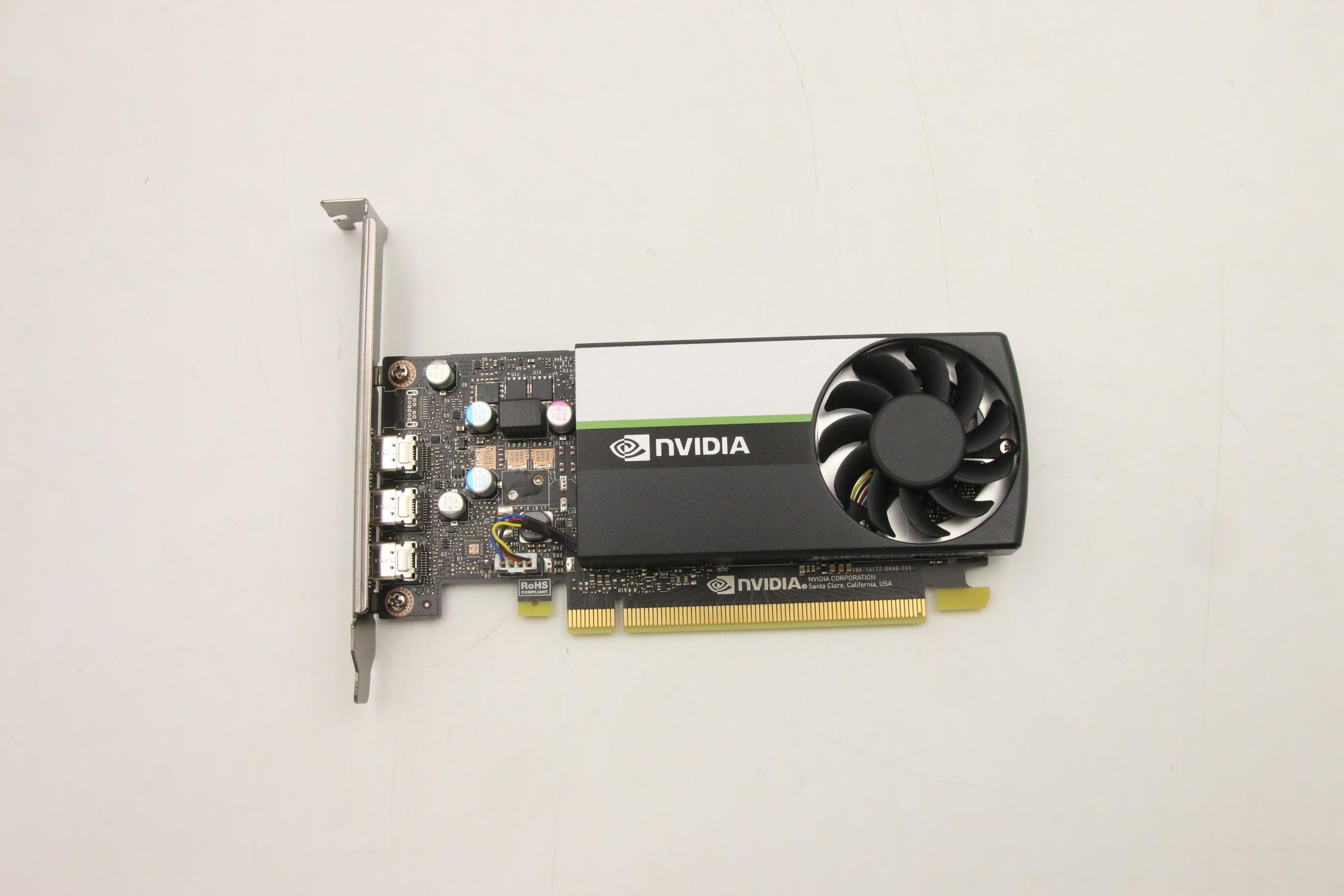 Видеокарта NVIDIA T400, PCIe, 4GB,half length, single slot, active cooling, graphic GPU (03KH257)