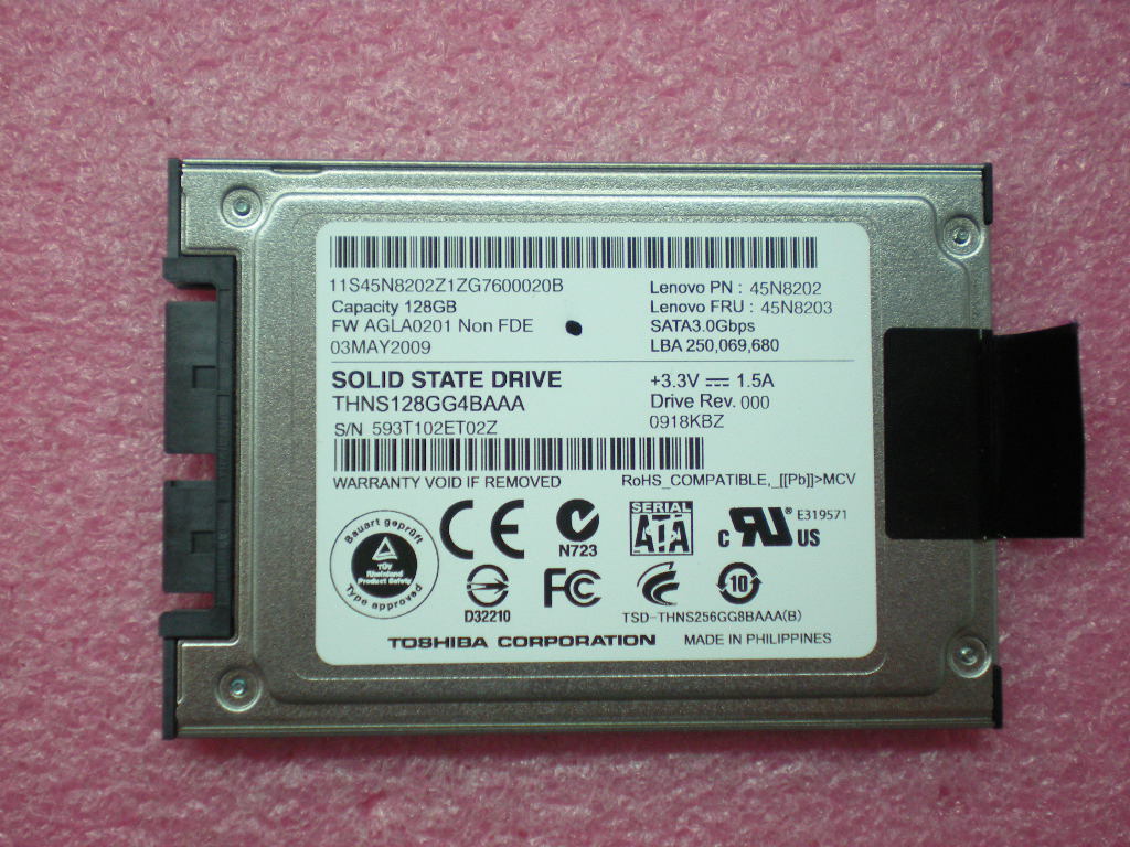 SSD накопитель Lenovo 1.8 SM128 TOS (45N8203)