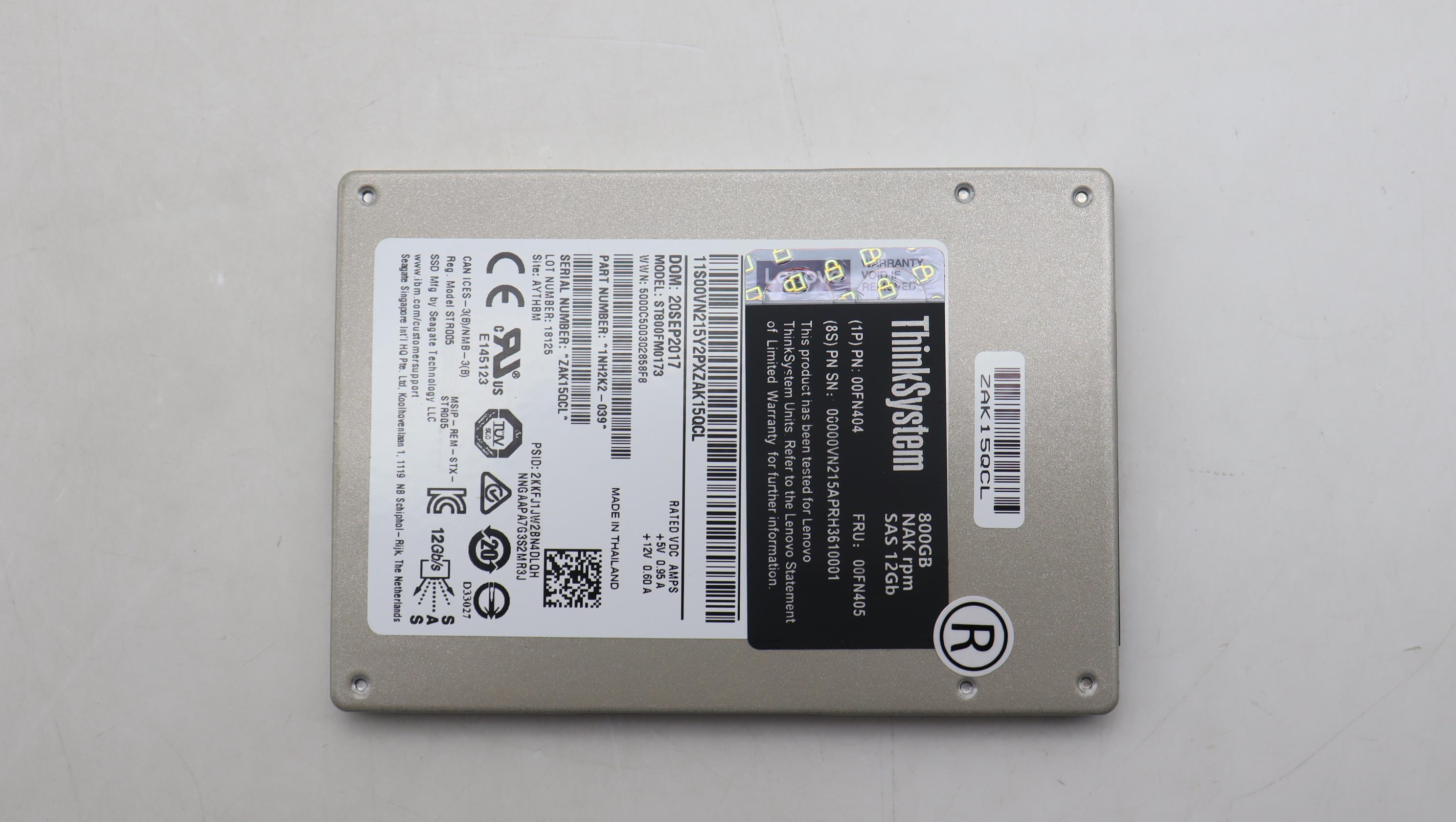 SSD накопитель Lenovo 800GB SAS G3SS (00FN405)