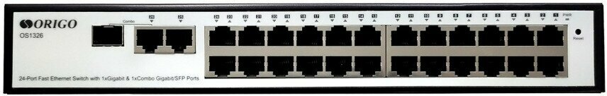 ORIGO OS1326/A1A Настраиваемый L2-коммутатор 24x100Base-TX, 1x1000Base-T, 1xCombo 1000Base-T/SFP