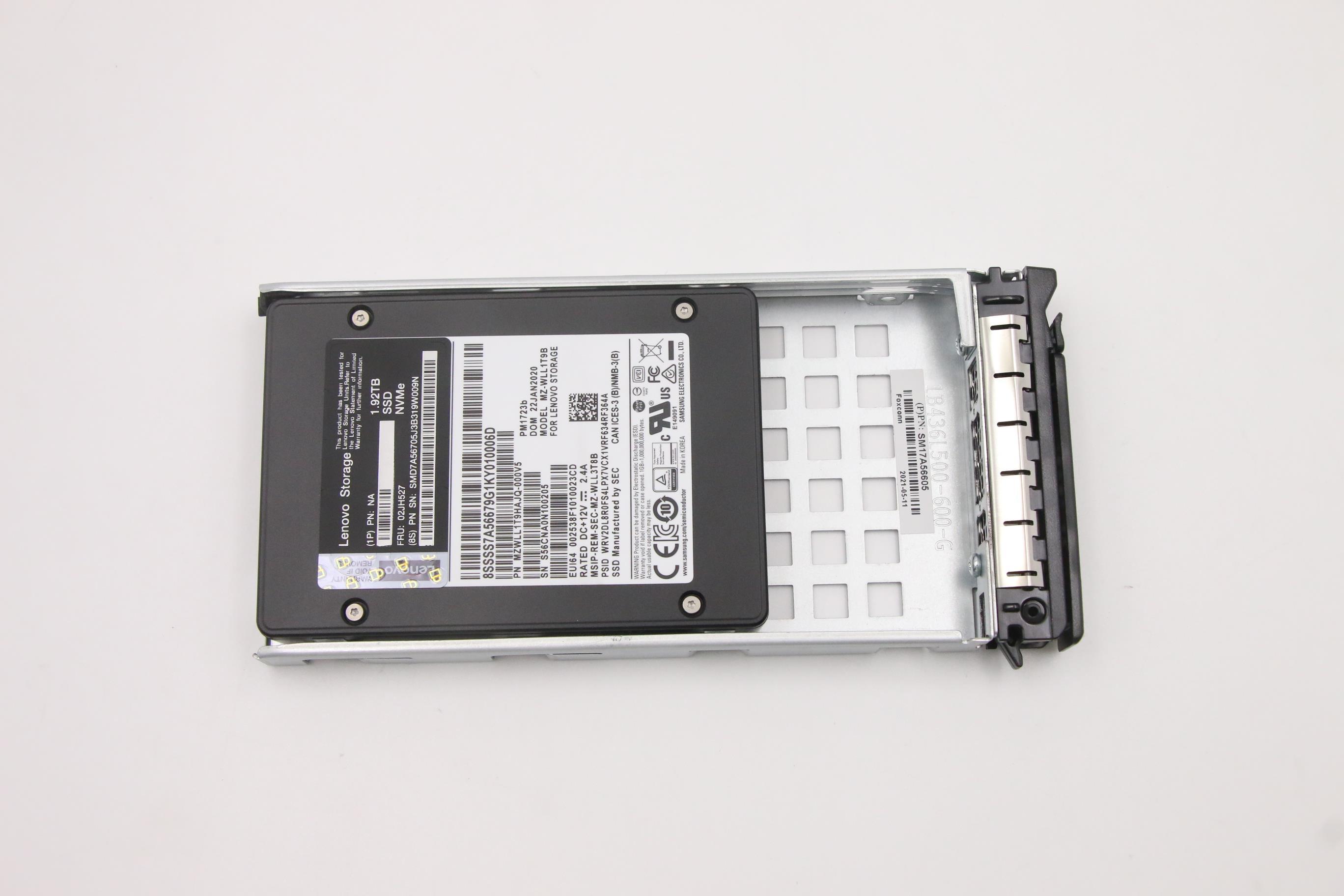 SSD накопитель Lenovo 1.9TB NVMe SED HS SSD ASM (02JH527)
