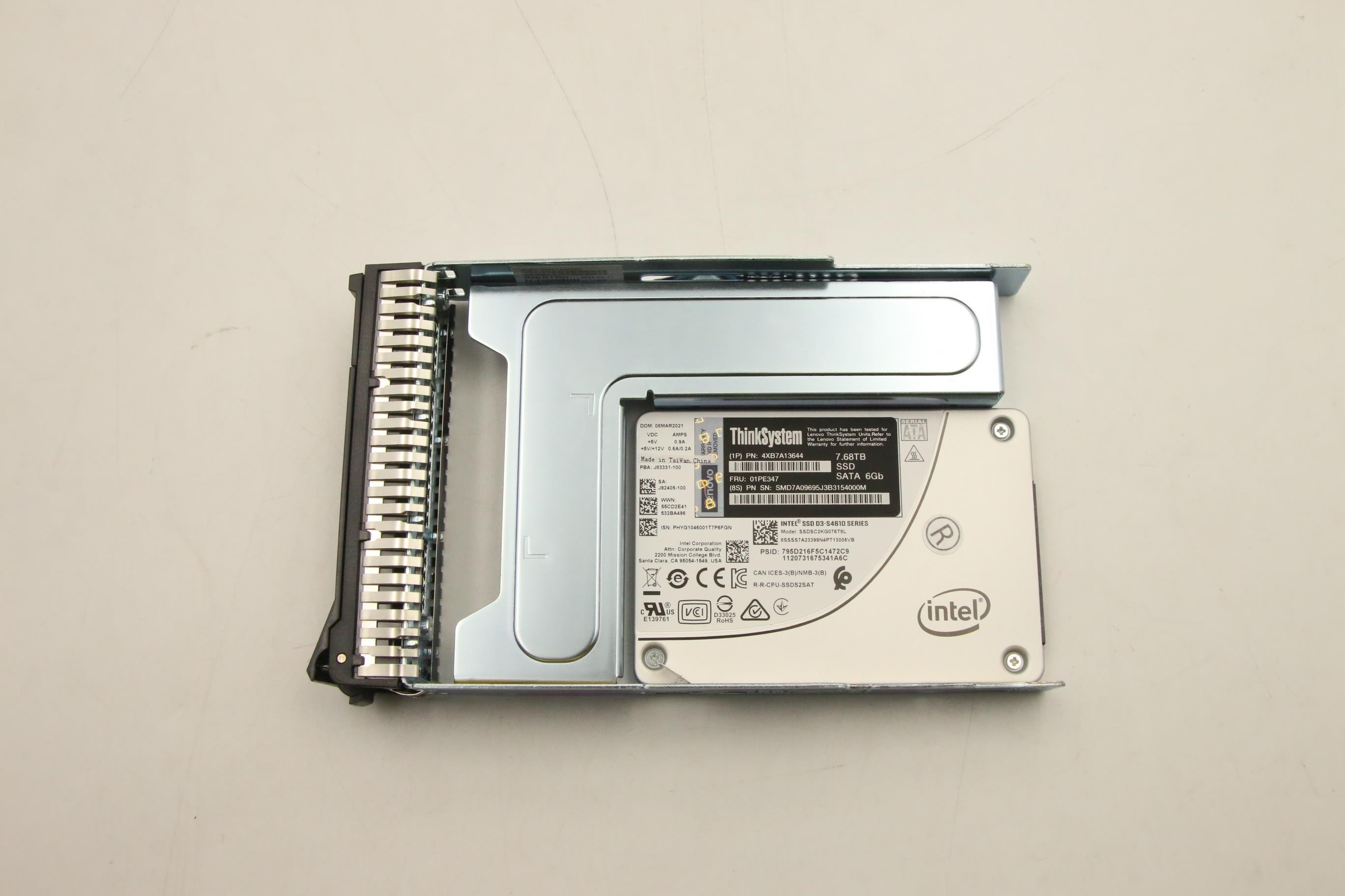 SSD накопитель Lenovo ThinkSystem 3.5" S4610 7.68TB Mixed Use SATA 6Gb HS SSD (01PE347)