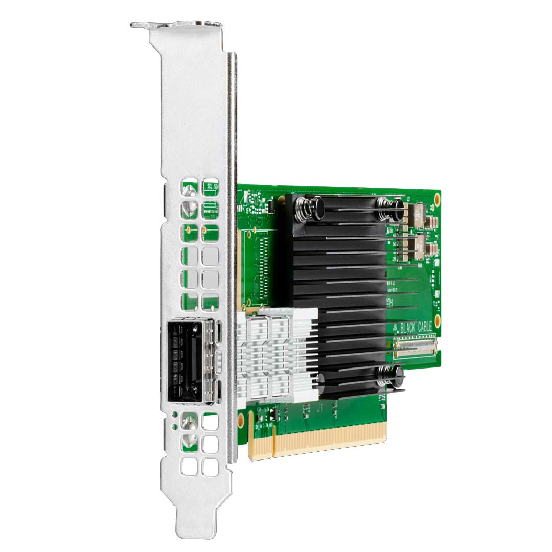 Сетевая карта HPE InfiniBand HDR100/Ethernet 100Gb 1-port QSFP56 PCIe4 x16 MCX653105A-ECAT Adapter (P23665-B21)