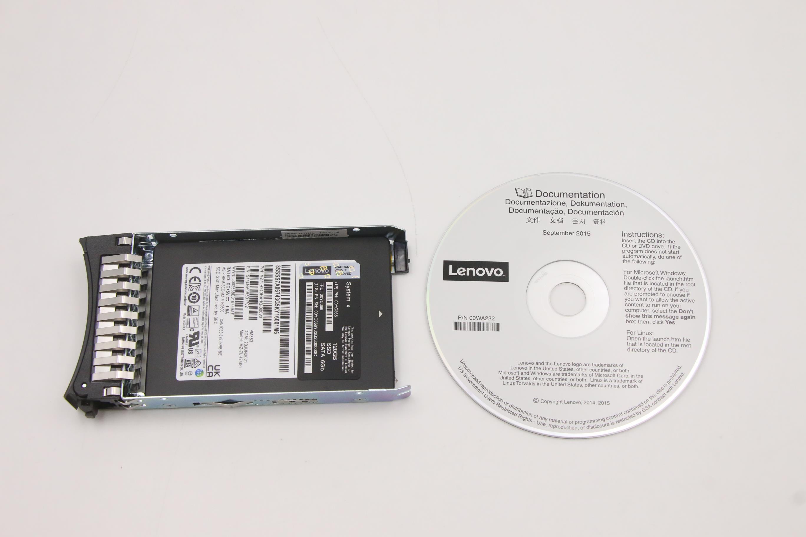 SSD накопитель Lenovo 120GBSATAG2HS (00YC366)