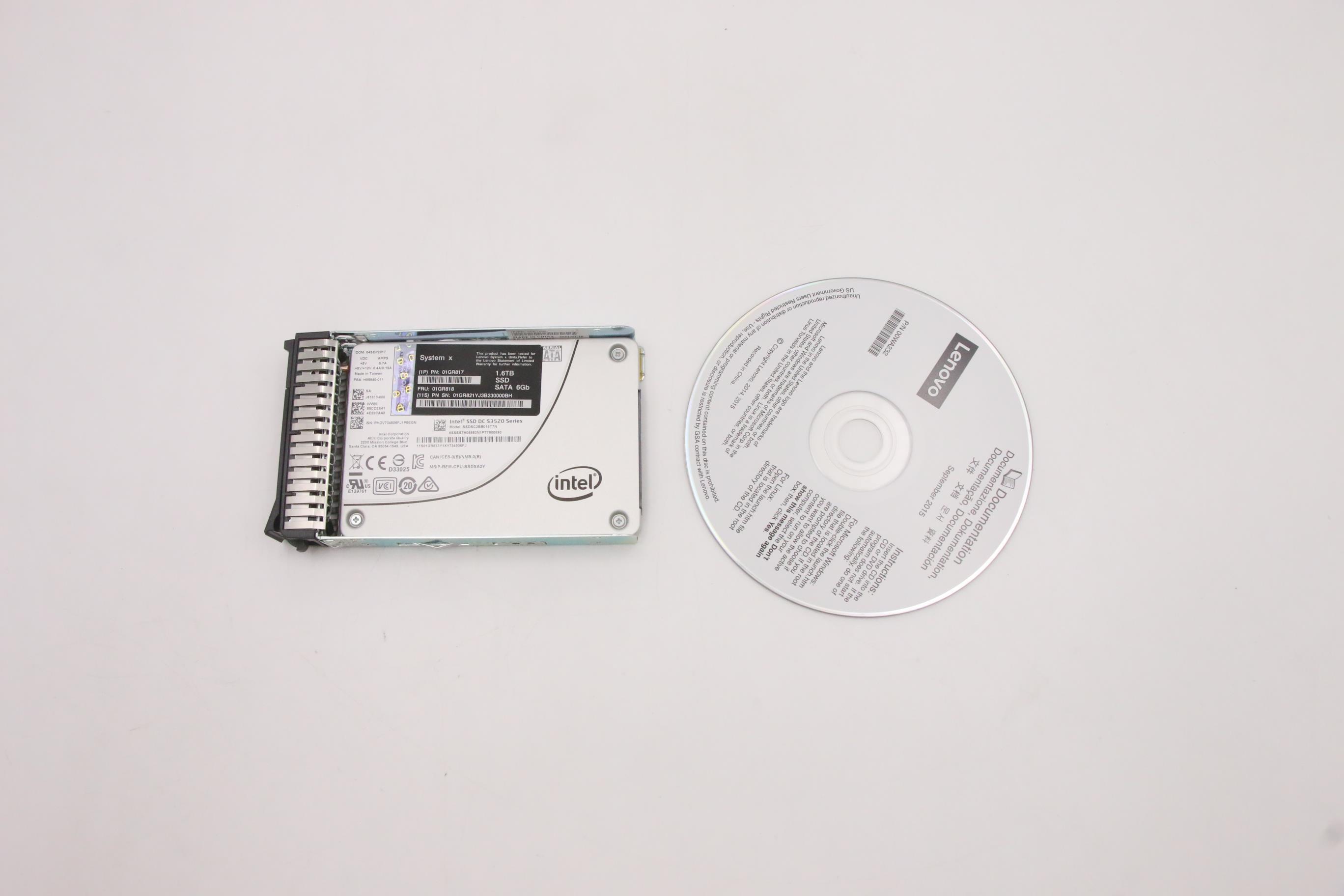 SSD накопитель Lenovo 1.6TB SATA G3HS 2.5" SSD FRU (01GR818)