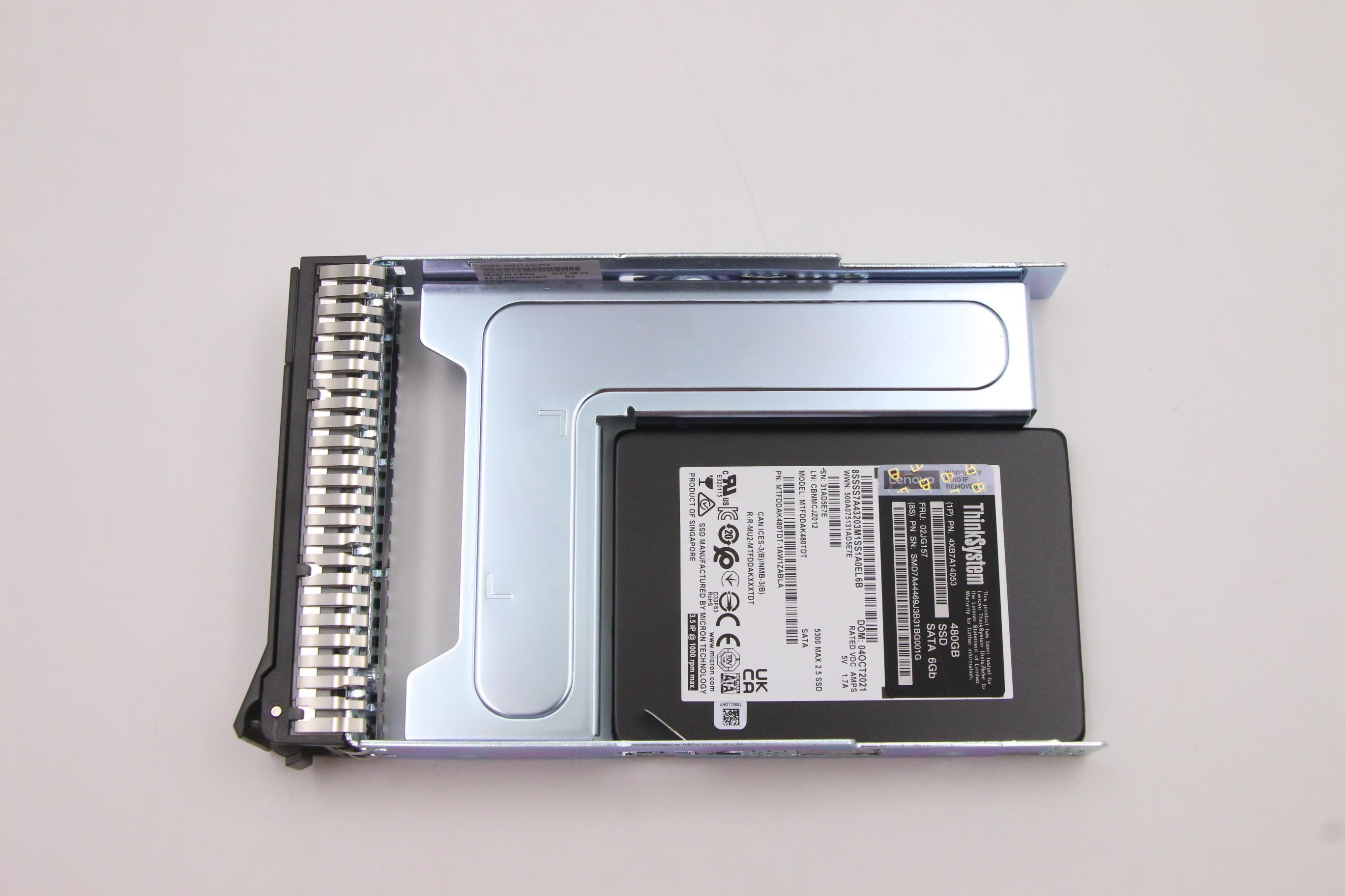SSD накопитель Micron 3.5" 5200 (Max) 480GB Mainstream Simple Swap SATA SSD (02JG157)