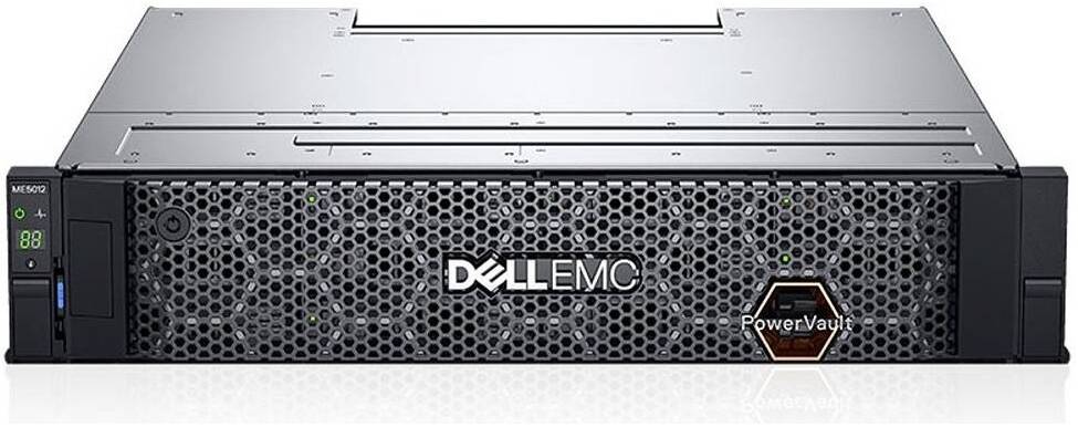 Dell ME5024 24B 12*3.84TB, Dual iSCSI SFP+ 25GB, no SFP, DAC cable, SFP+, Copper 1M, Rails, 580W RPS, Bezel