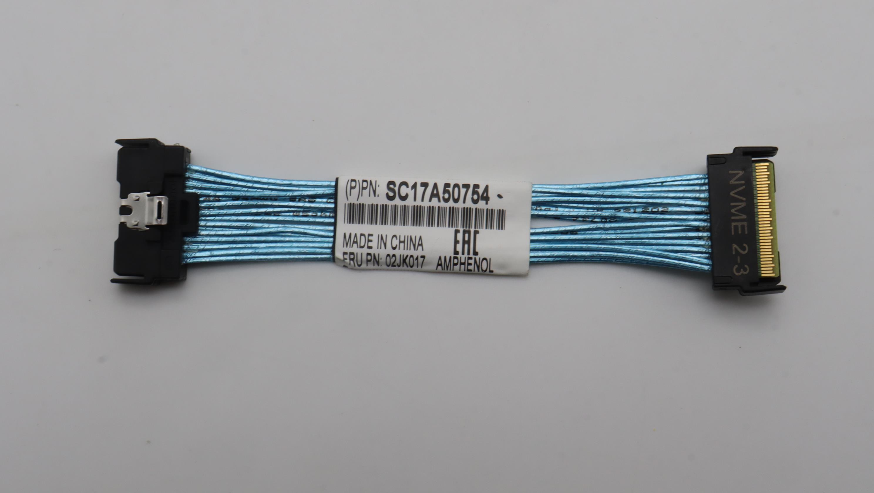 Кабель Lenovo PCIe 8X Cable 1 (MCIO8X V to MCIO8X V, 100mm, 34AWG) (02JK017)