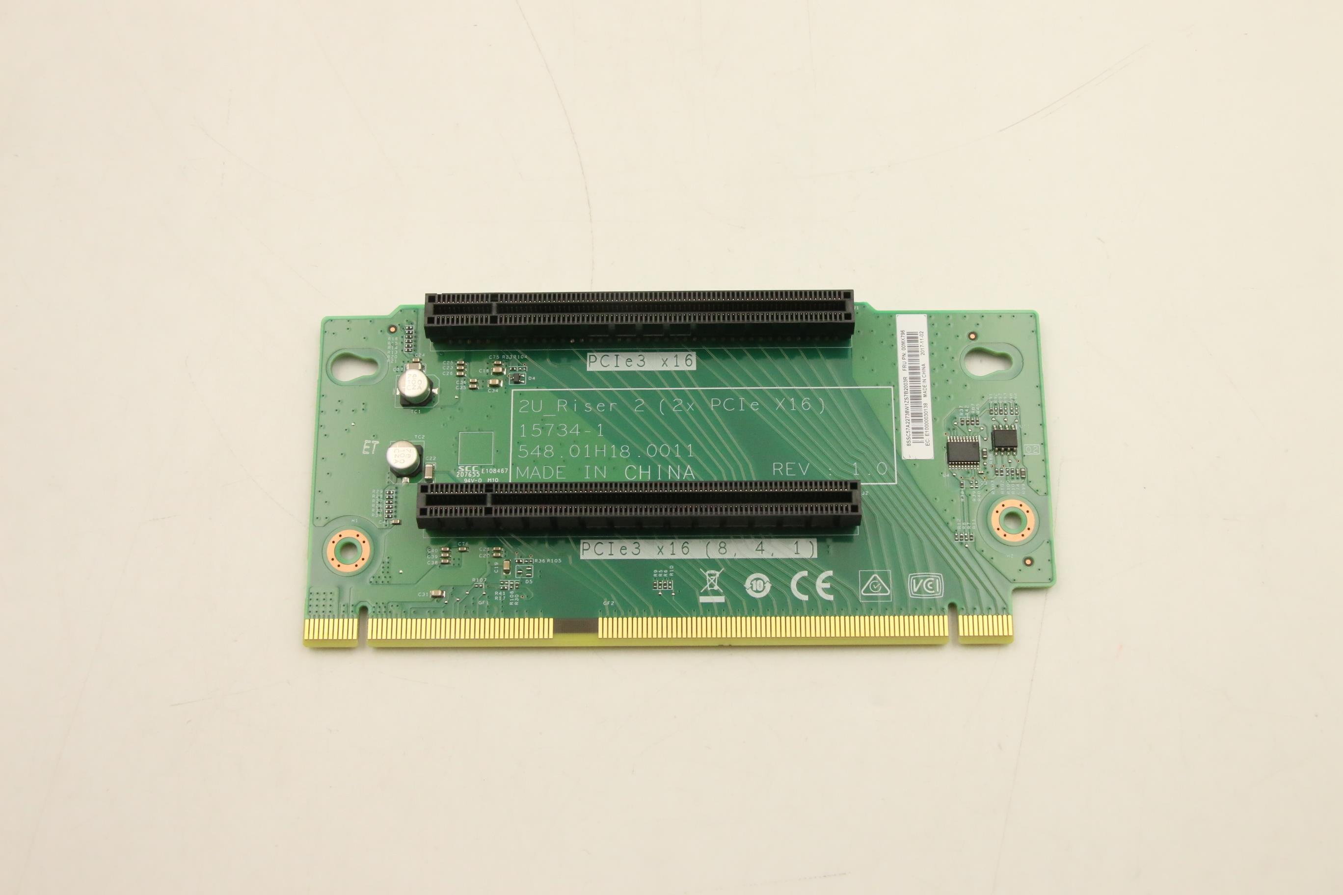 Райзер-карта Lenovo SR590 x16/x8 PCIe Riser 1 (00MX796)