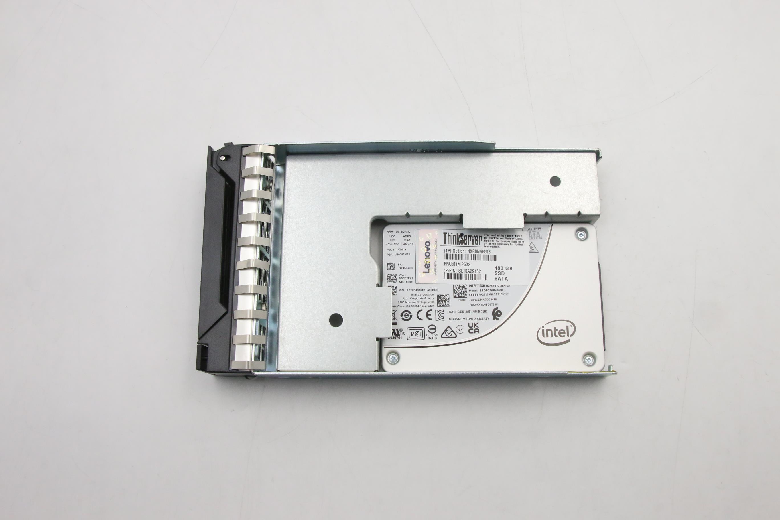 SSD накопитель Lenovo HS 480G SATA 6G 25W35T S4500 SSD (01MP602)