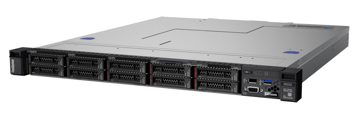 Сервер Lenovo SR258 Intel 2224/8G/4x3.5/SS/Onboard RAID Support SATA RAID0, 1, 10, 5/300W