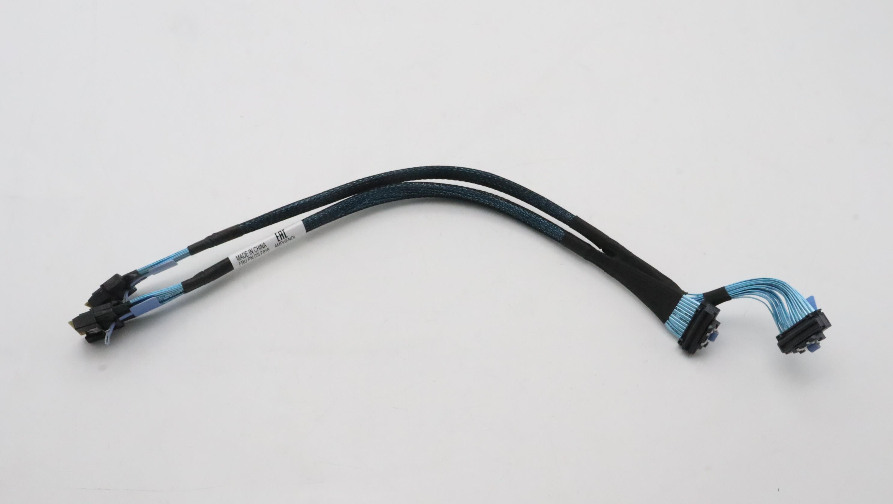 Кабель Lenovo ThinkSystem SR650 V3,Gen4 Cable,8x2.5 BP,SWIFT8x-SL8x,2in1,PCIE 6/5(MB) to NVME4-5/6-7 (BP2),300/340mm (03LF816)
