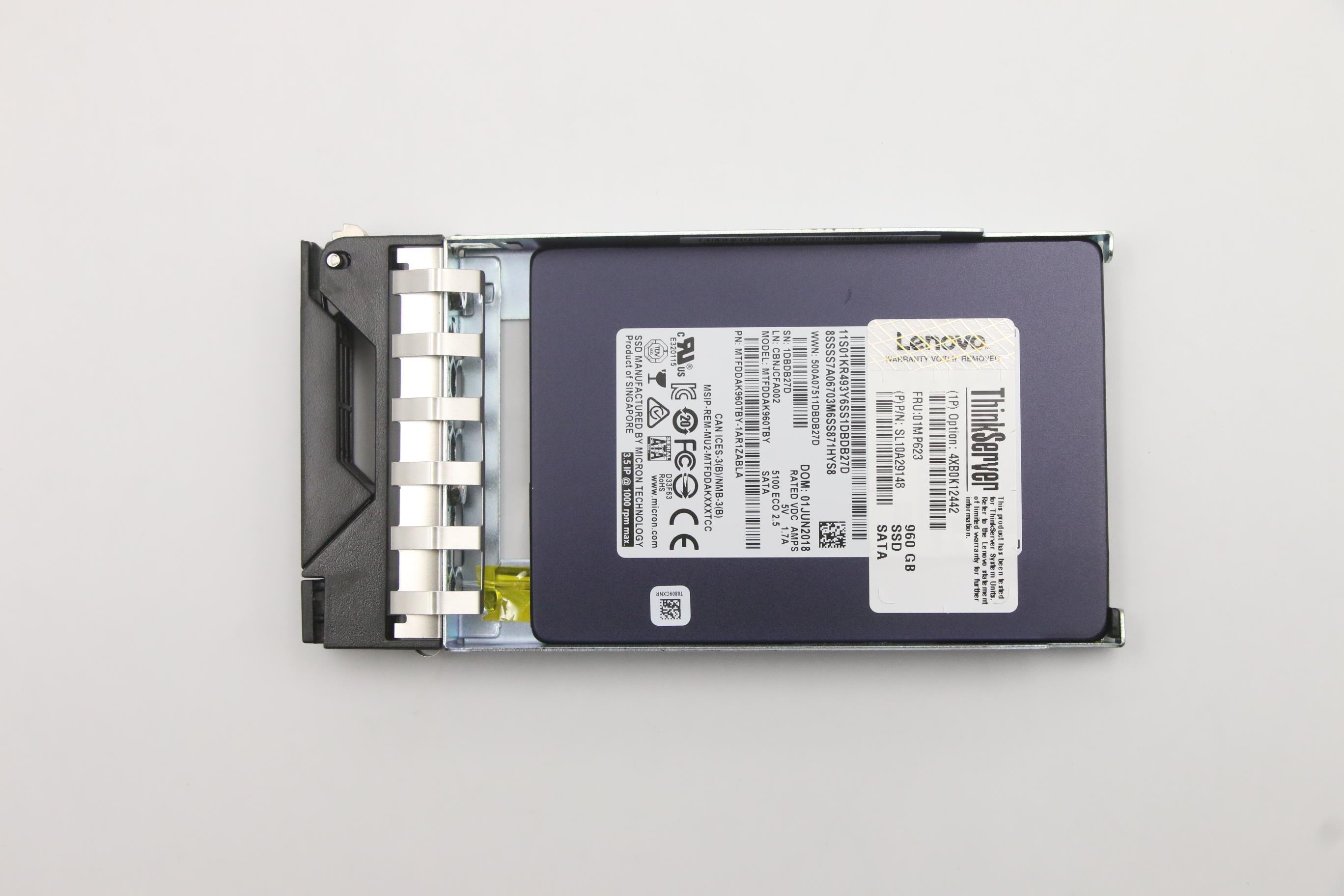 SSD накопитель Lenovo HS 960G SATA 5100entry6G 2.5 SSD (01MP623)