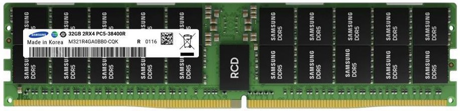 Оперативная память Samsung DDR5 32GB RDIMM 4800MHz (2Rx4) ECC Reg 1.1V OEM