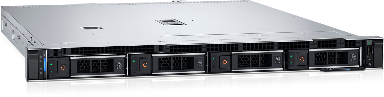 Dell PowerEdge R360 4B (4x3.5" RiserConfig 2, Butterfly Riser x8/x8) E-2488 (3.2G,8C,24M,95W), 16GB UDIMM 4800MT/s, 2x2TB 7.2K RPM SATA, 2x4TB 7.2K RPM SATA, PERC H355, iDRAC ENT 16G, RPS (1+1) 600W, TPM 2.0 V3, Bezel, Sliding Rails withour CMA