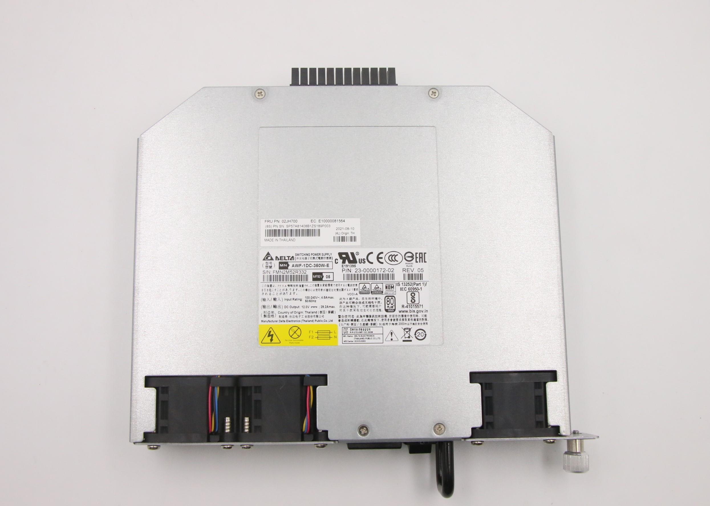 Блок питания Lenovo FRU,350W,ACPS/FAN,PORT SIDE INTAKE (02JH700)