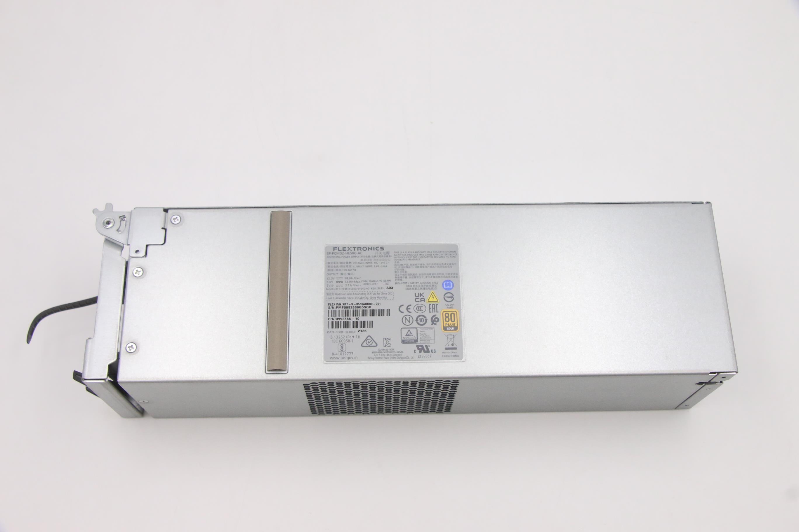 Блок питания Lenovo Power Supply, 584W, AC, HS (02JH897)