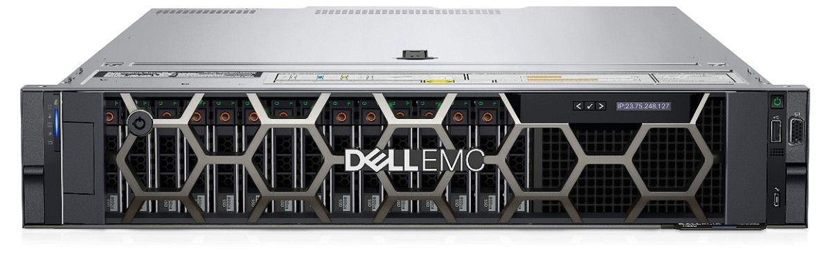 Dell PowerEdge R550 8B ST1 (8x3.5", 3*PCIx16 LP HL+1*PCIx8(x4 link) LP HL) no ( CPU, Mem, HDDs, Contr.( front), PSU, OCP) iDRAC9 Enterprise 15G, PERC H755, TPM 2.0 V3, Rails, Bezel