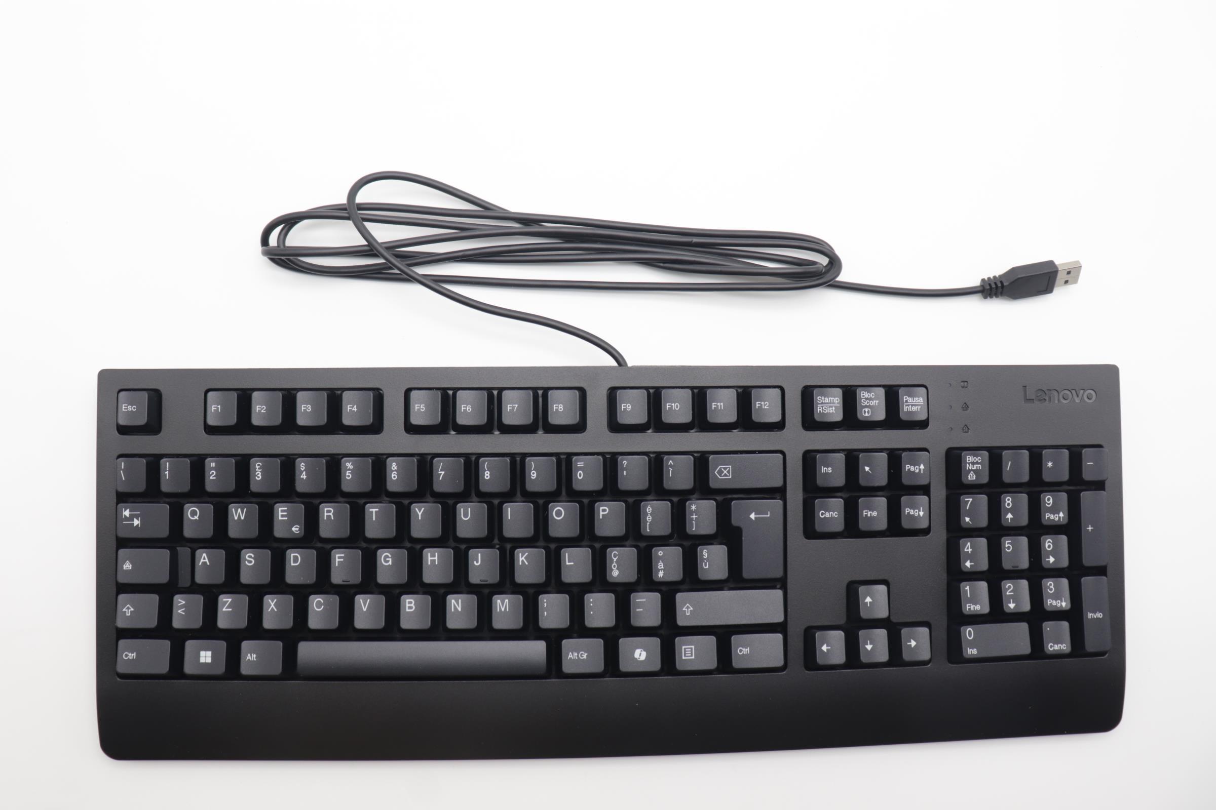 Клавиатура Lenovo AI Keyboard External,USB,Italian,Black (5D50U84637)