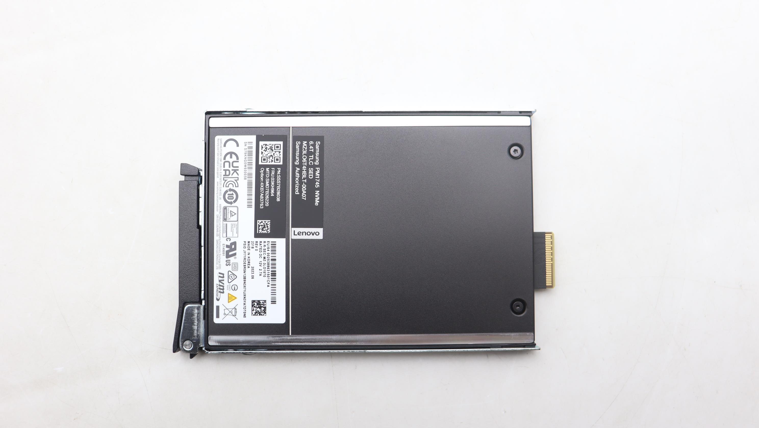 SSD накопитель Lenovo ThinkSystem E3.S PM1745 6.4TB Mixed Use NVMe PCIe 5.0 x4 HS SSD SED (03KH964)