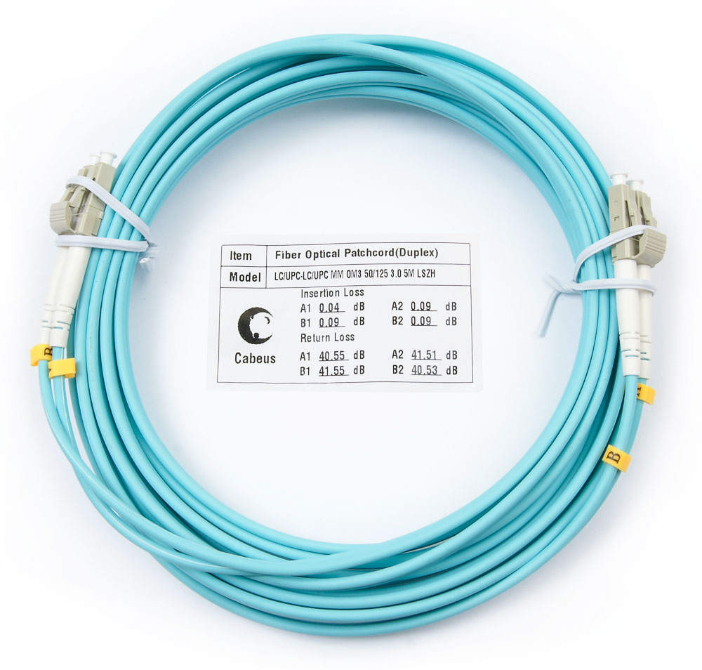Оптический патч-корд Cabeus FOP-50-LC-LC-5m