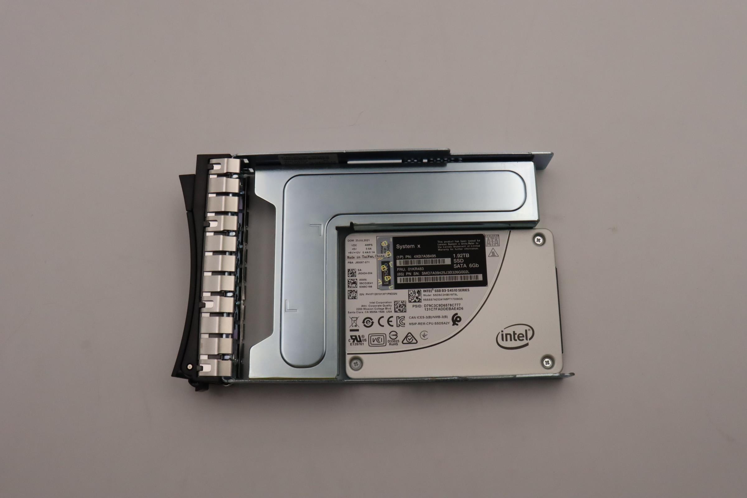 SSD накопитель Intel S4500 1.92TB Enterprise Entry SATA HS 3.5" SSD FRU (01KR483)