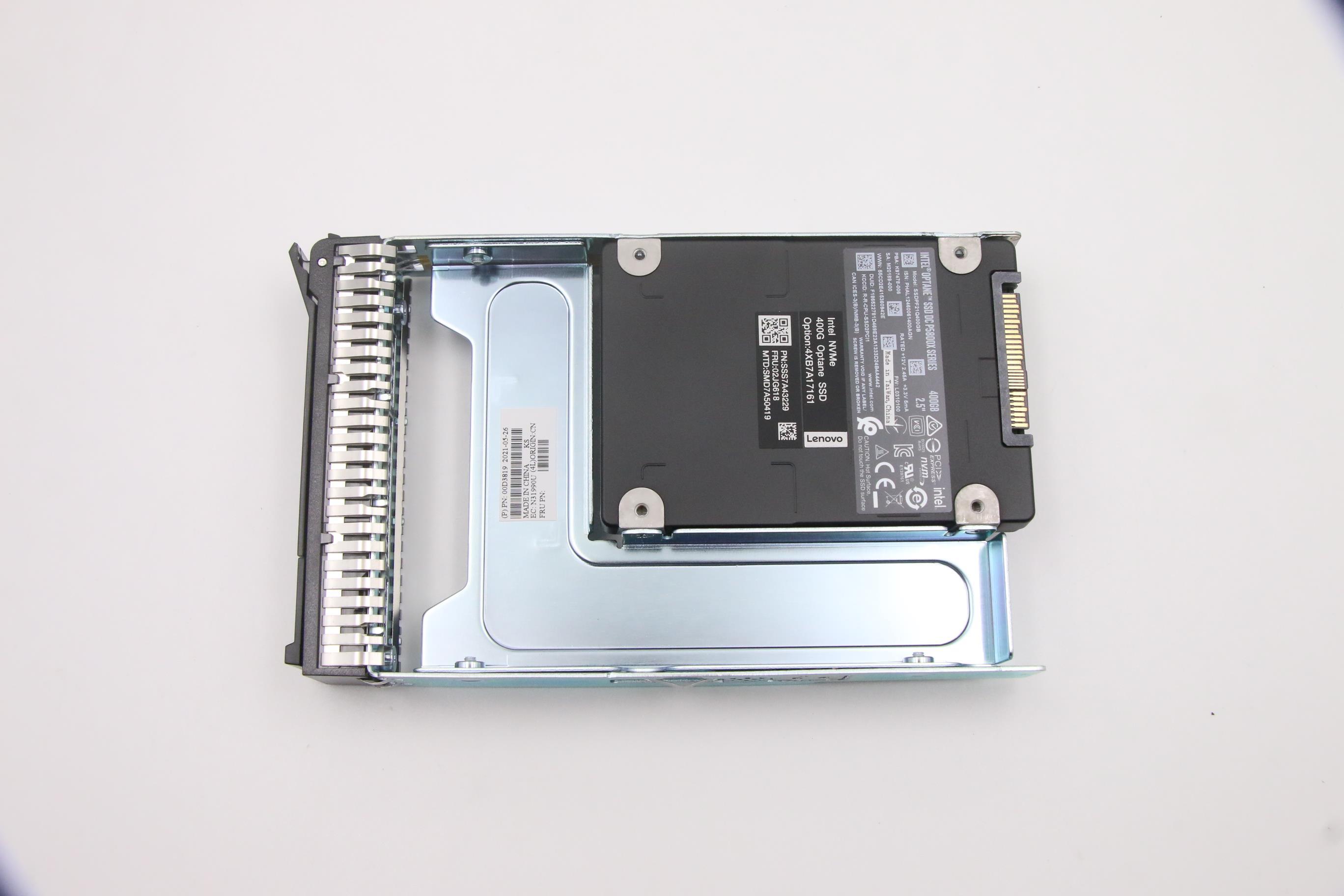 SSD накопитель Lenovo ThinkSystem 3.5” U.2 P5800X 400GB Write Intensive NVMe PCIe 4.0 x4 HS SSD (02JG618)