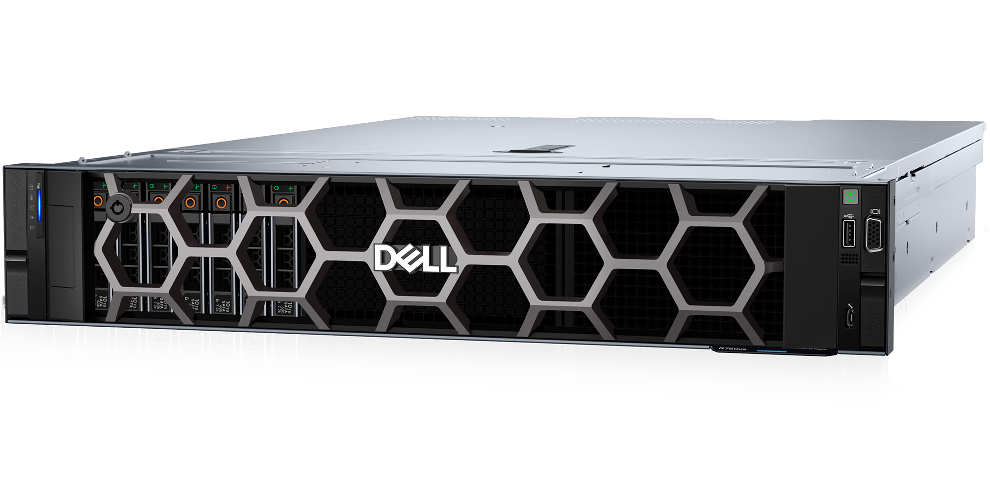 Dell PowerEdge R760XS HP2 16B (up to 16x2.5" SAS/SATA,Riser Config 1,Half Length,Low Profile,3x16+1x8+2x16) no ( CPU, Mem, HDDs, PSU, OCP, BOSS) PERC H755 front, iDRAC9 Enterprise 16G, TPM 2.0 V3, Rails+Arm, Bezel