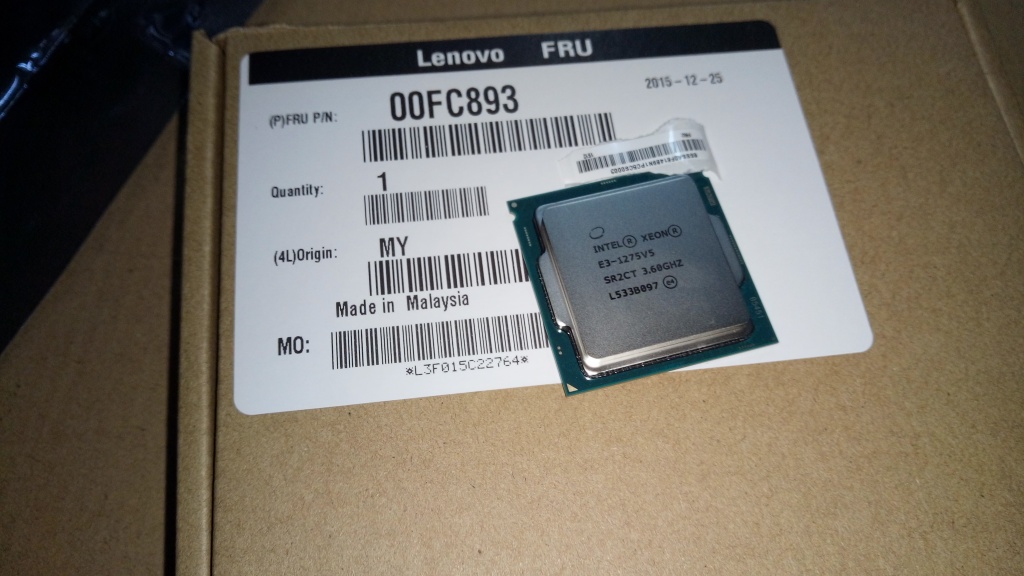 Процессор Intel E3-1275v5 3.6GHz/4C/8M (00FC893)