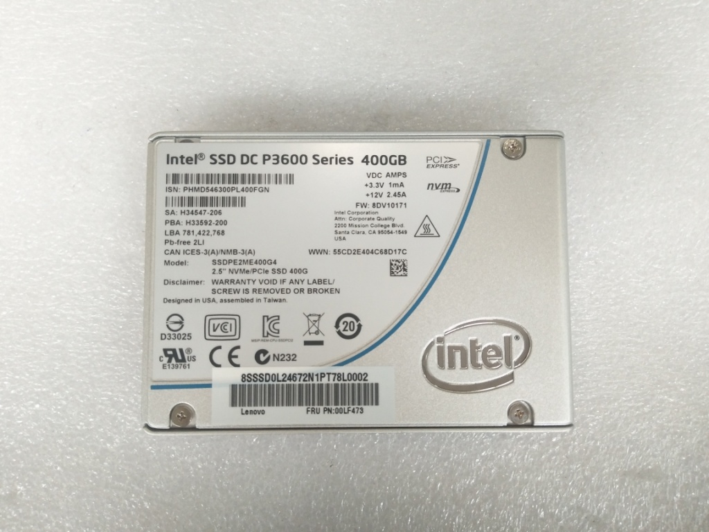SSD накопитель Intel P3600 PCIe 2.5 MLC 400 (00LF473)